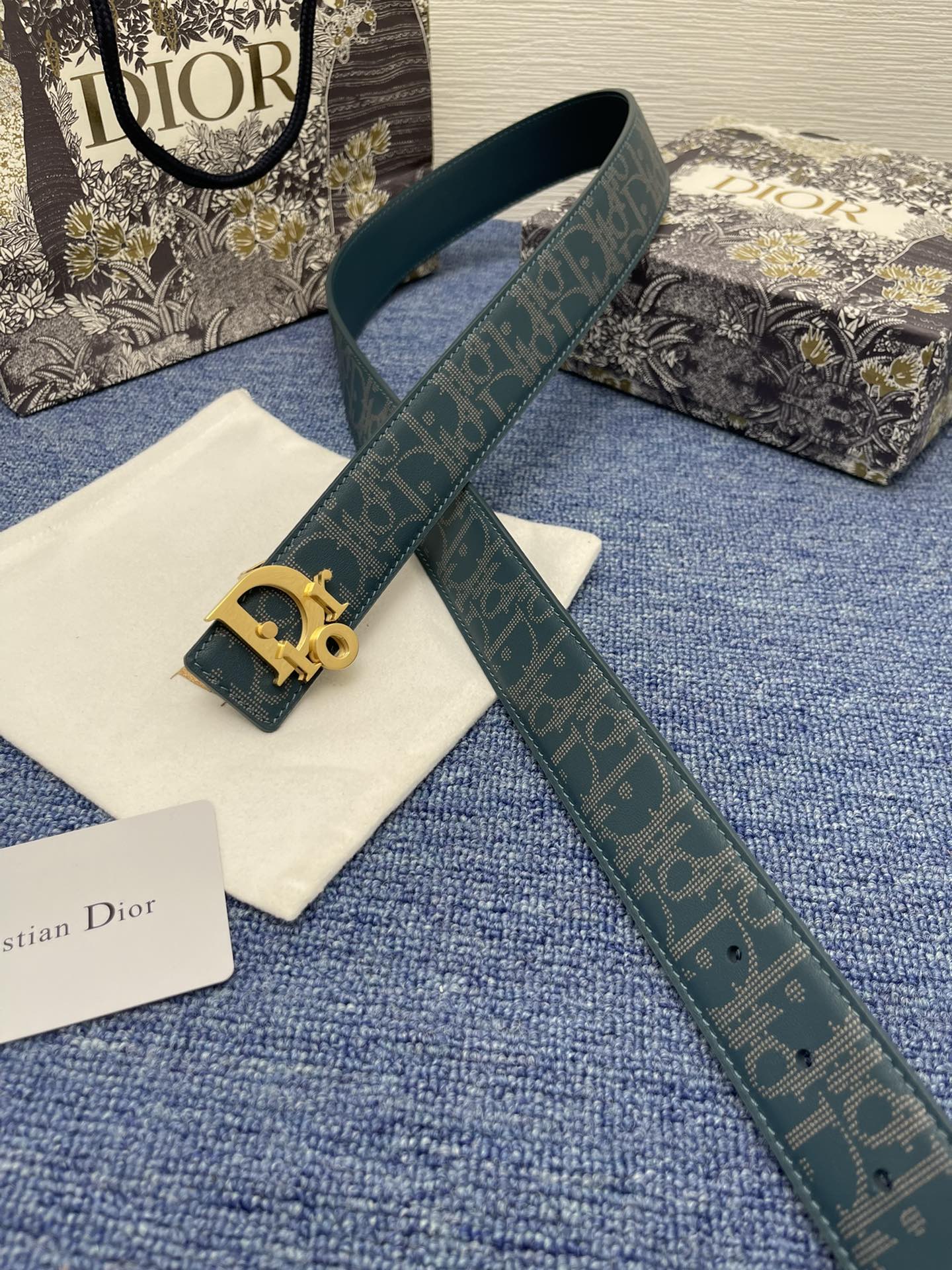 Dior Pin Buckle Belt Black Adjustable M