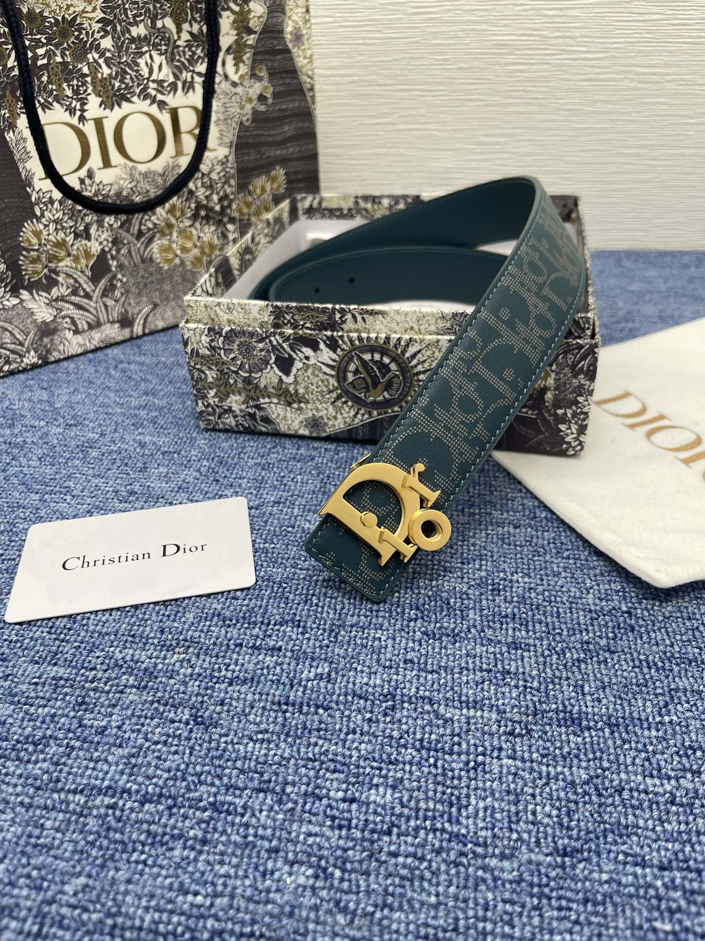 Dior Pin Buckle Belt Black Adjustable M