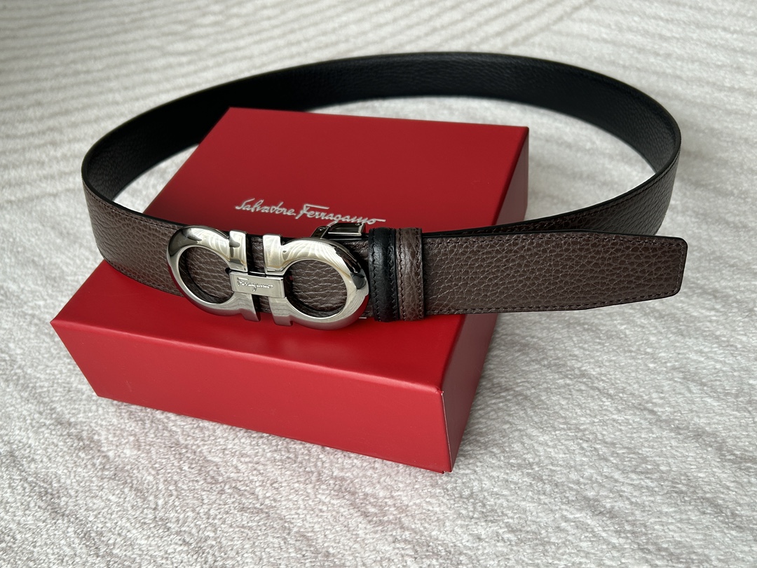 Salvatore Ferragamo Male Basic Belt Cow Leather Adjustable M