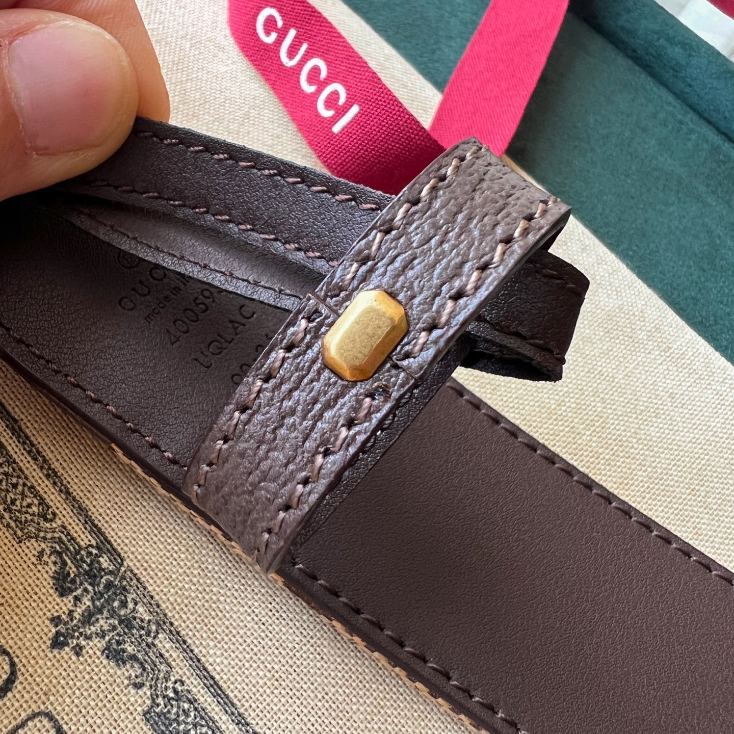 Gucci Basic Belt Canvas White Wide Width M