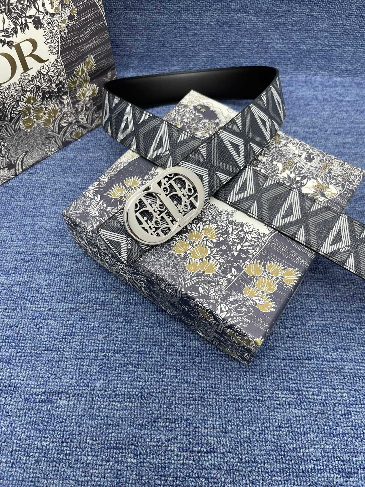 Dior Basic Belt Cow Leather Black Adjustable S-m