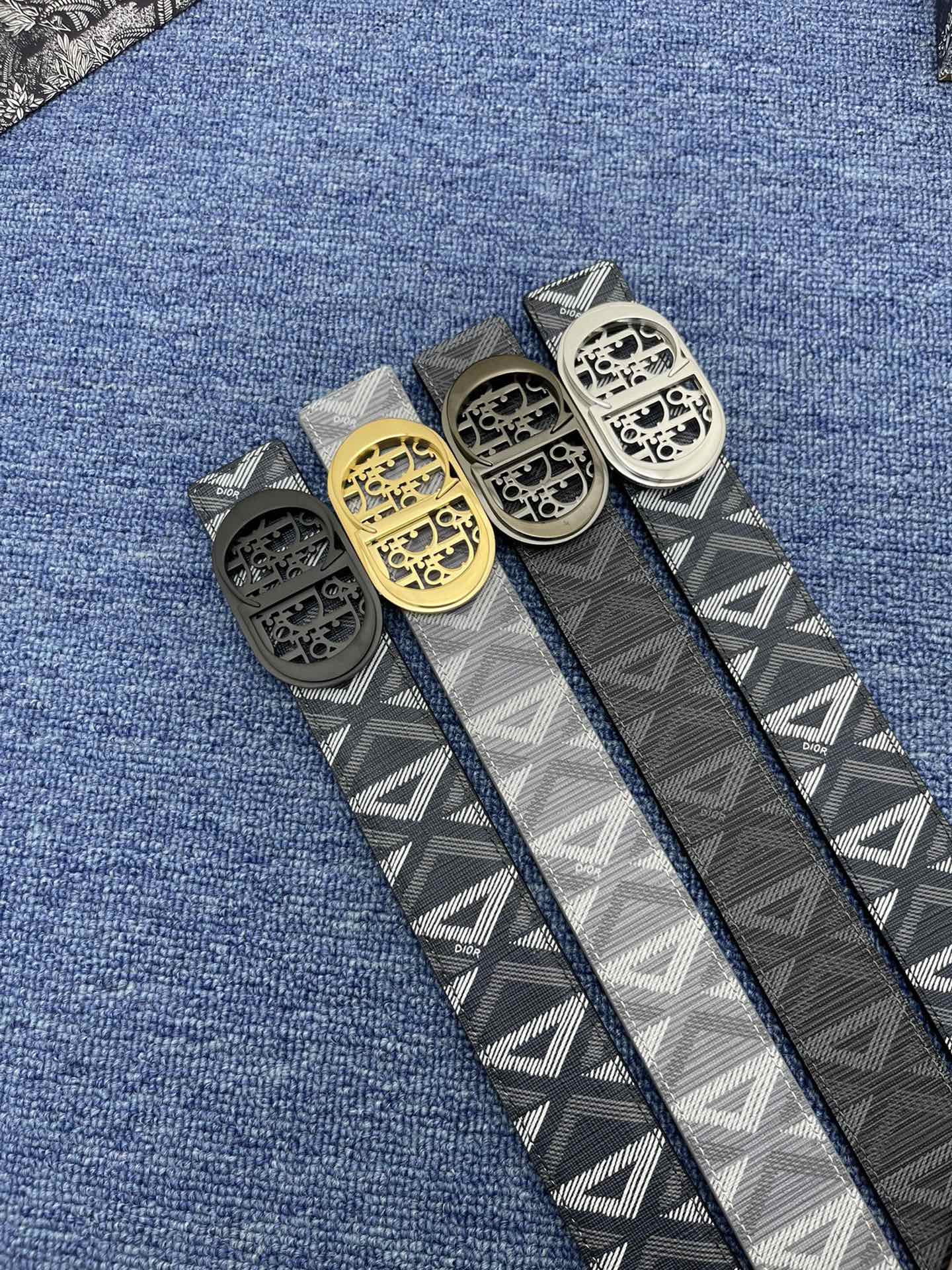 Dior Basic Belt Cow Leather Black Adjustable S-m