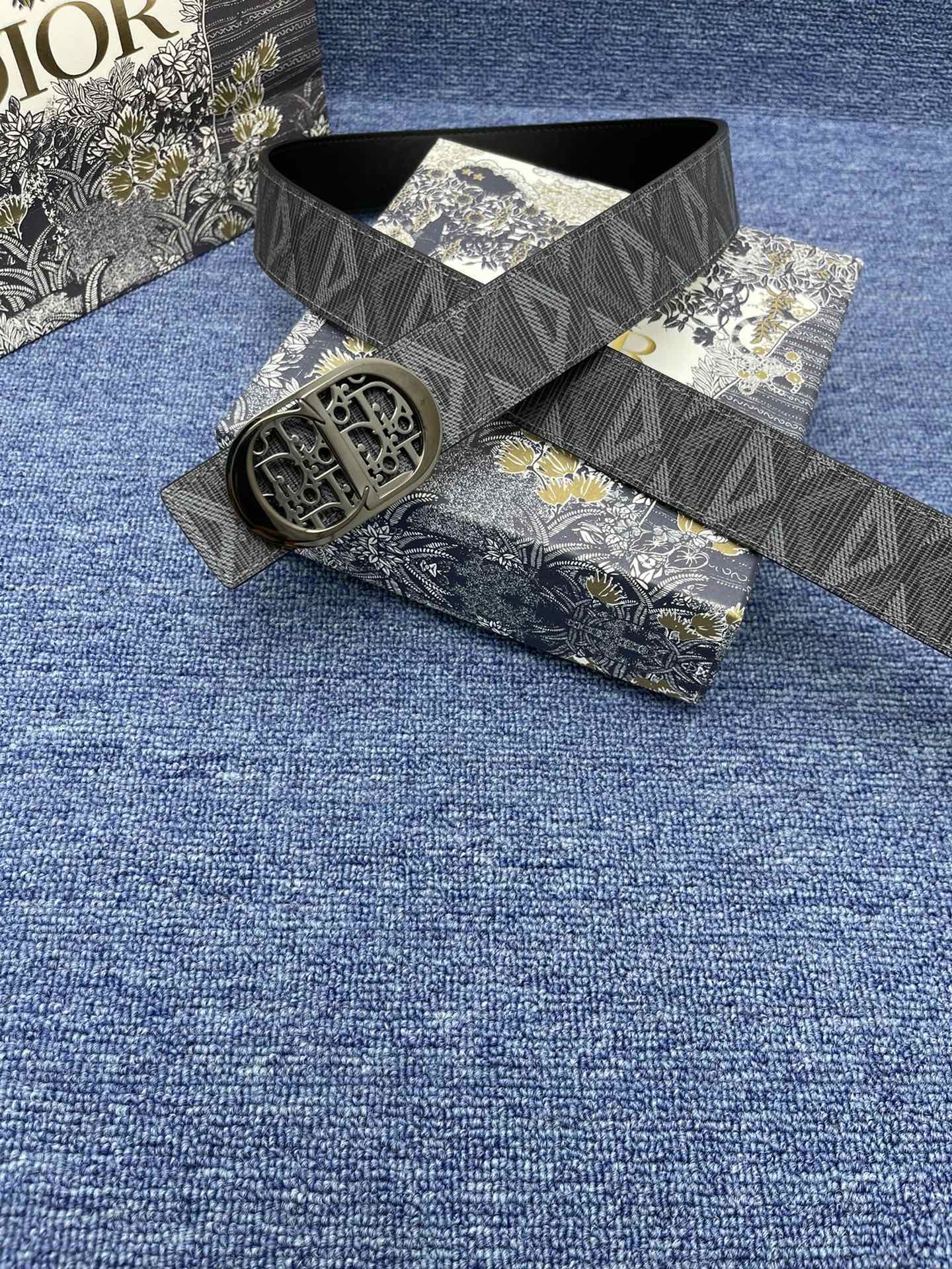 Dior Basic Belt Cow Leather Black Adjustable S-m