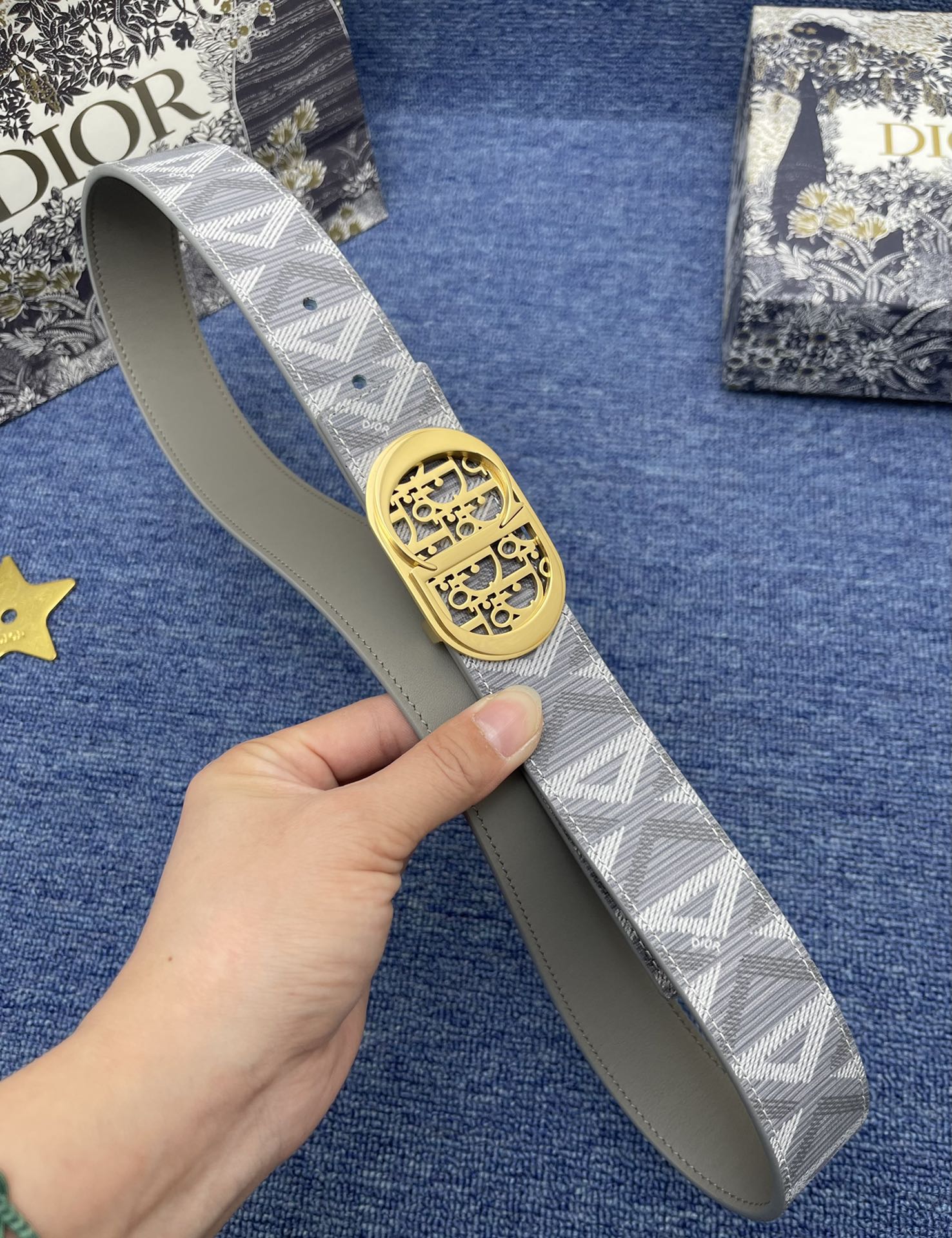 Dior Basic Belt Cow Leather Black Adjustable S-m