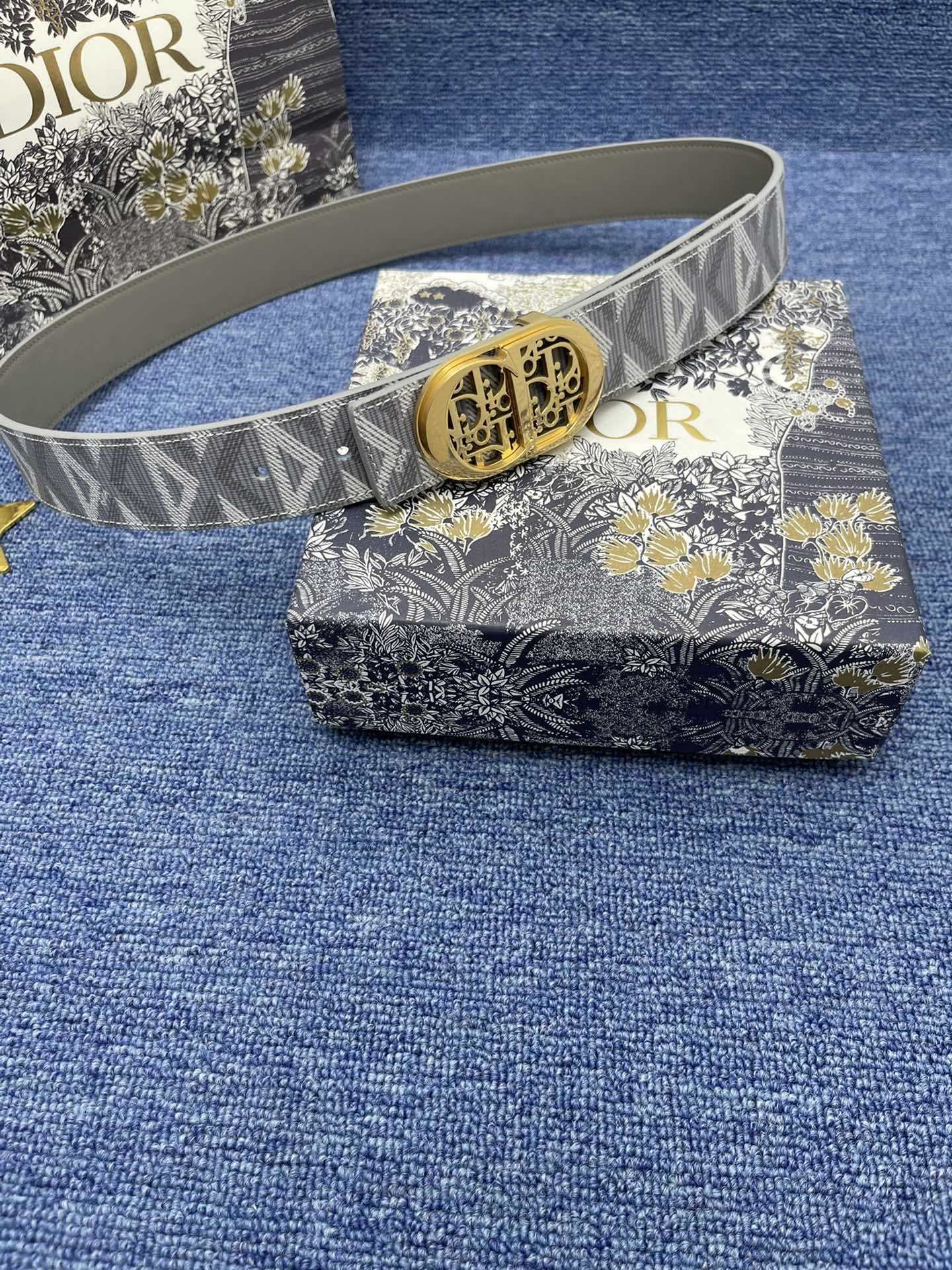 Dior Basic Belt Cow Leather Black Adjustable S-m