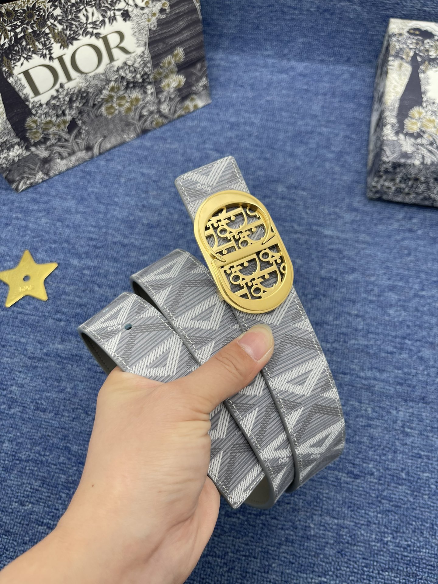 Dior Basic Belt Cow Leather Black Adjustable S-m