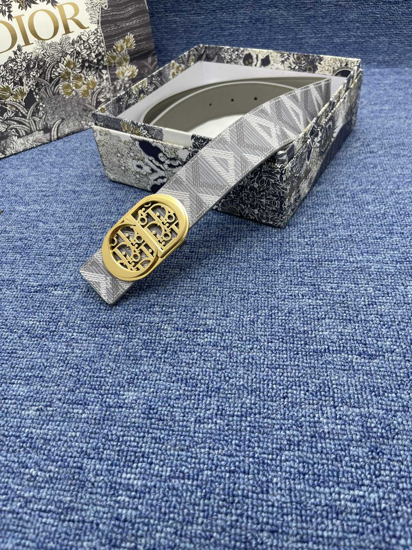 Dior Basic Belt Cow Leather Black Adjustable S-m