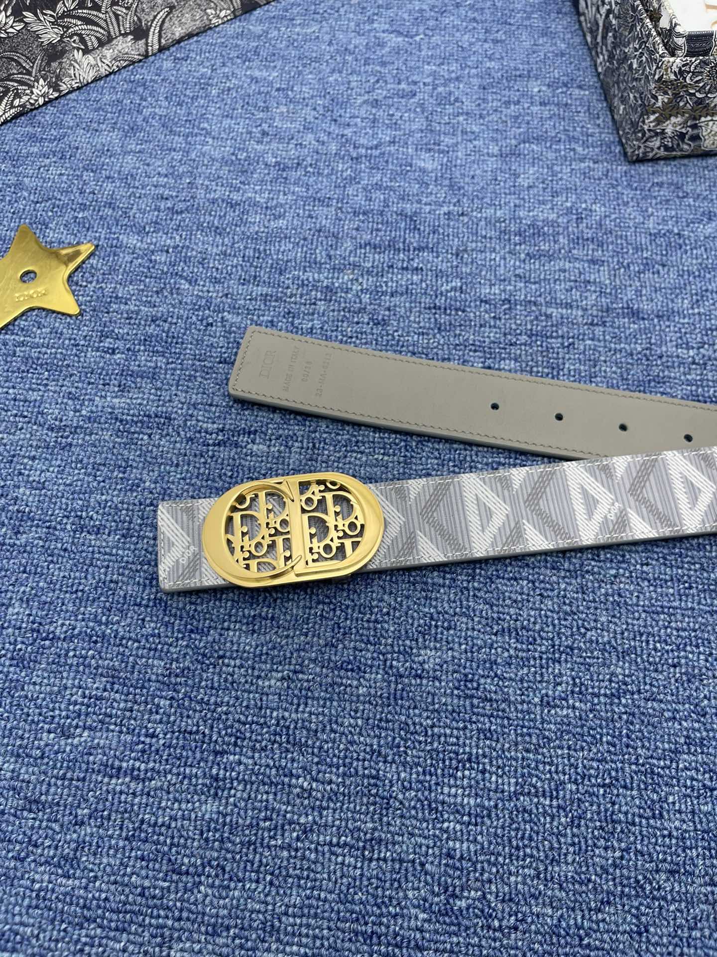 Dior Basic Belt Cow Leather Black Adjustable S-m