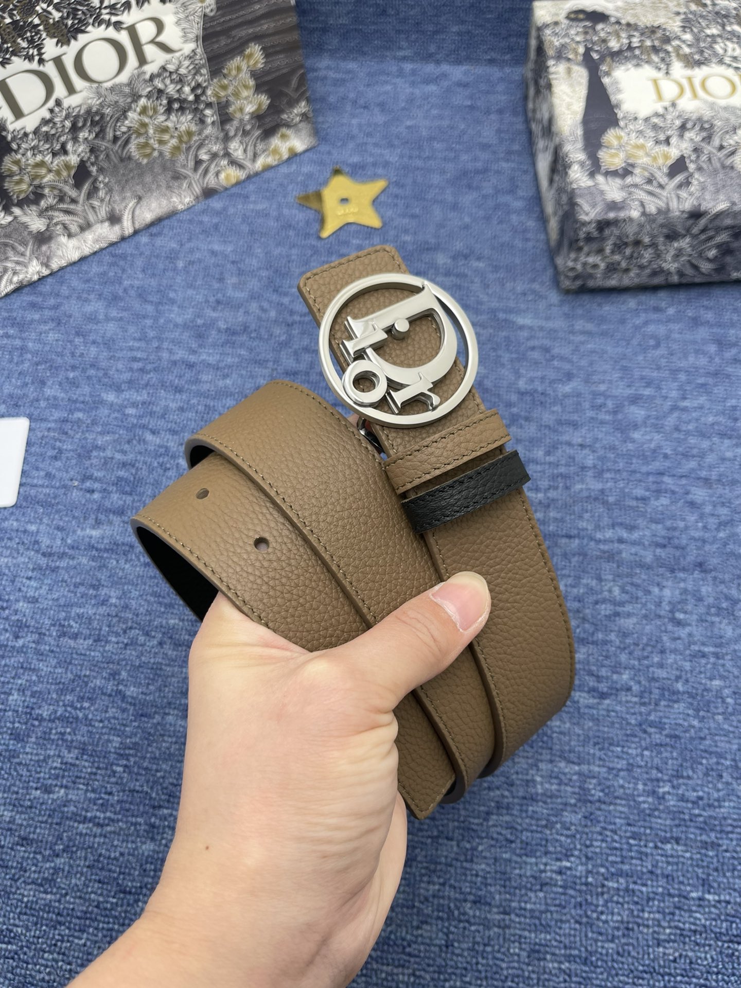 Dior Basic Belt Cow Leather Black Adjustable S-m