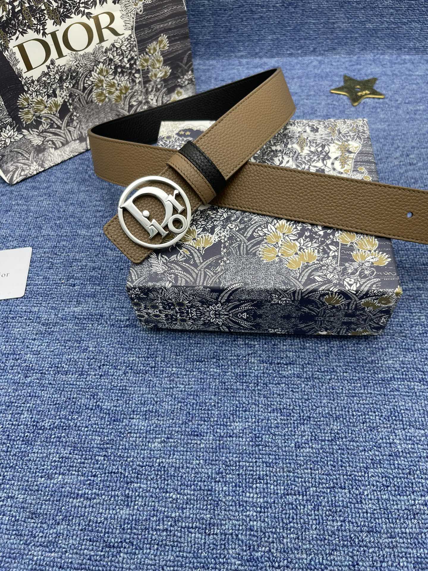 Dior Basic Belt Cow Leather Black Adjustable S-m