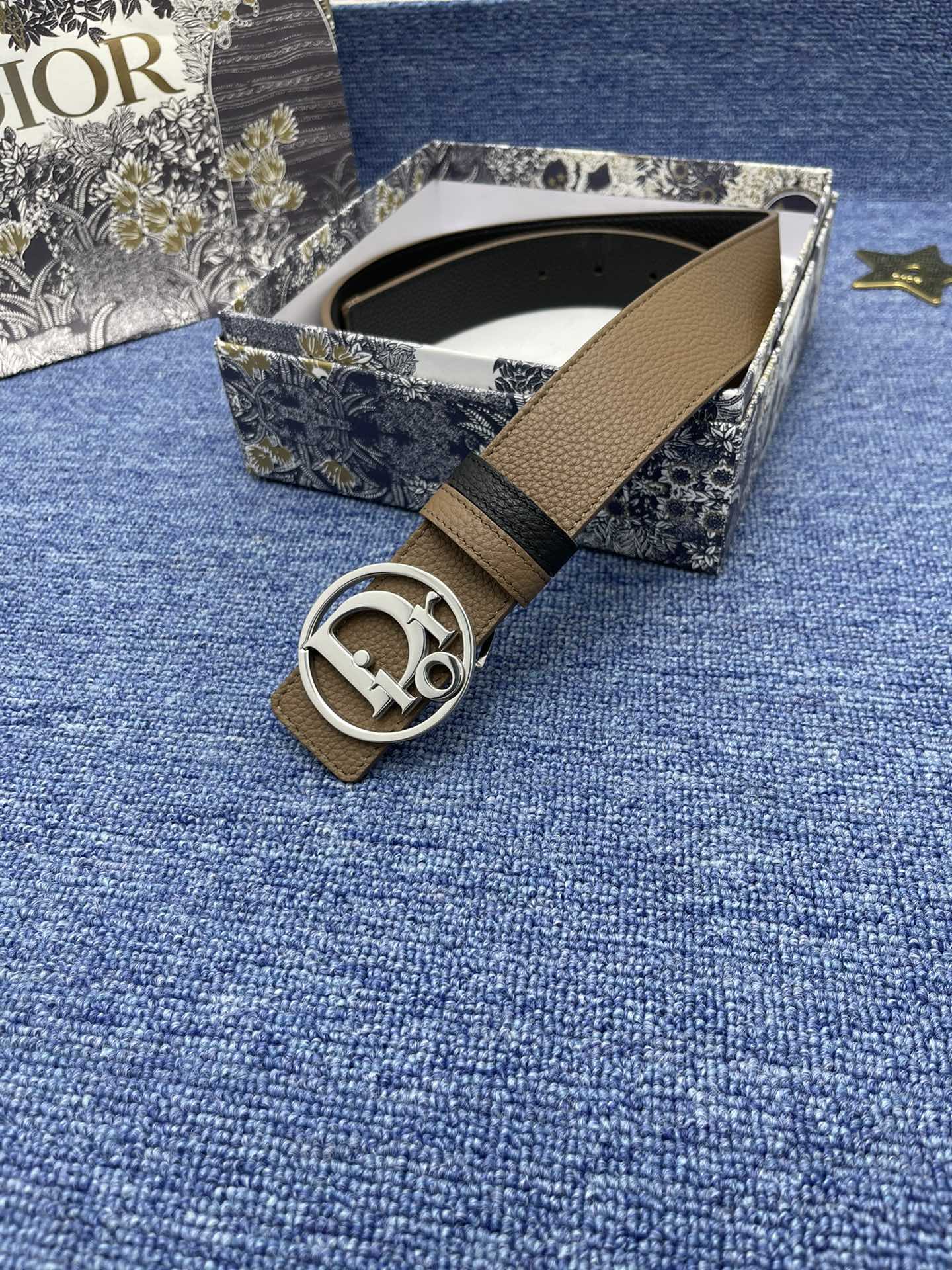 Dior Basic Belt Cow Leather Black Adjustable S-m