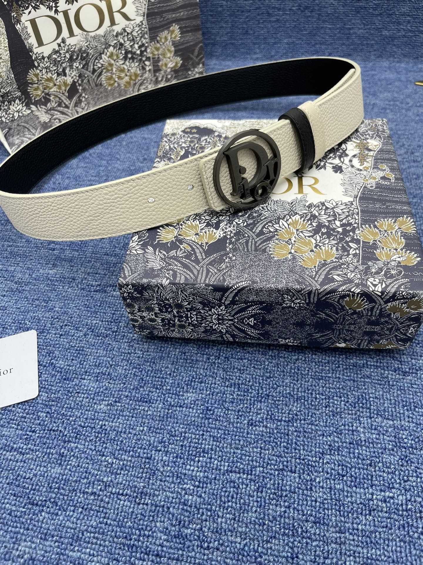 Dior Basic Belt Cow Leather Black Adjustable S-m