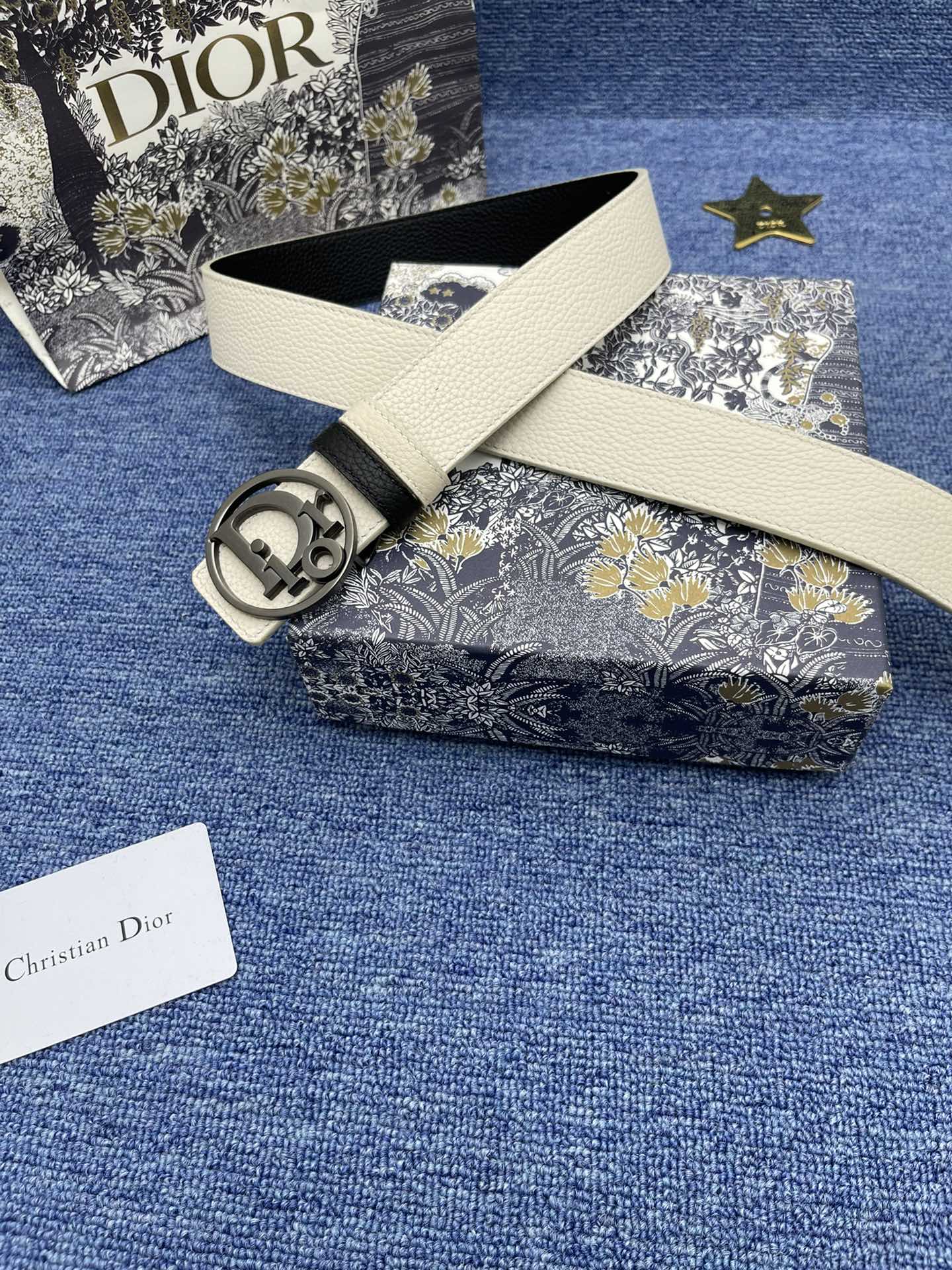 Dior Basic Belt Cow Leather Black Adjustable S-m