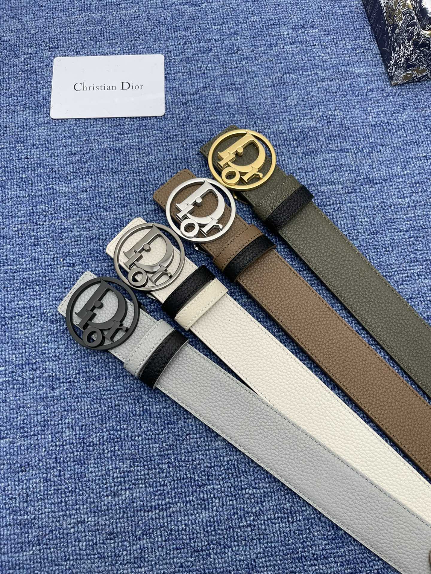 Dior Basic Belt Cow Leather Black Adjustable S-m