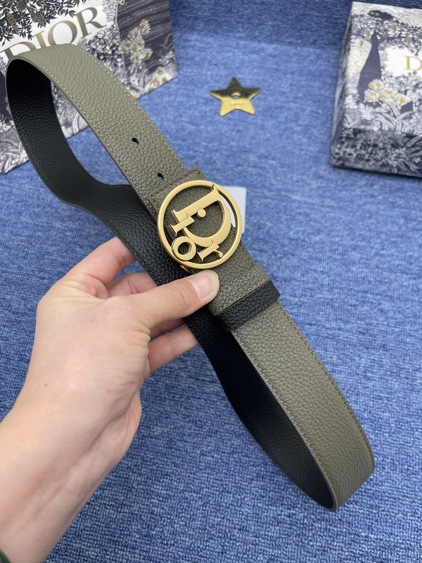 Dior Basic Belt Cow Leather Black Adjustable S-m