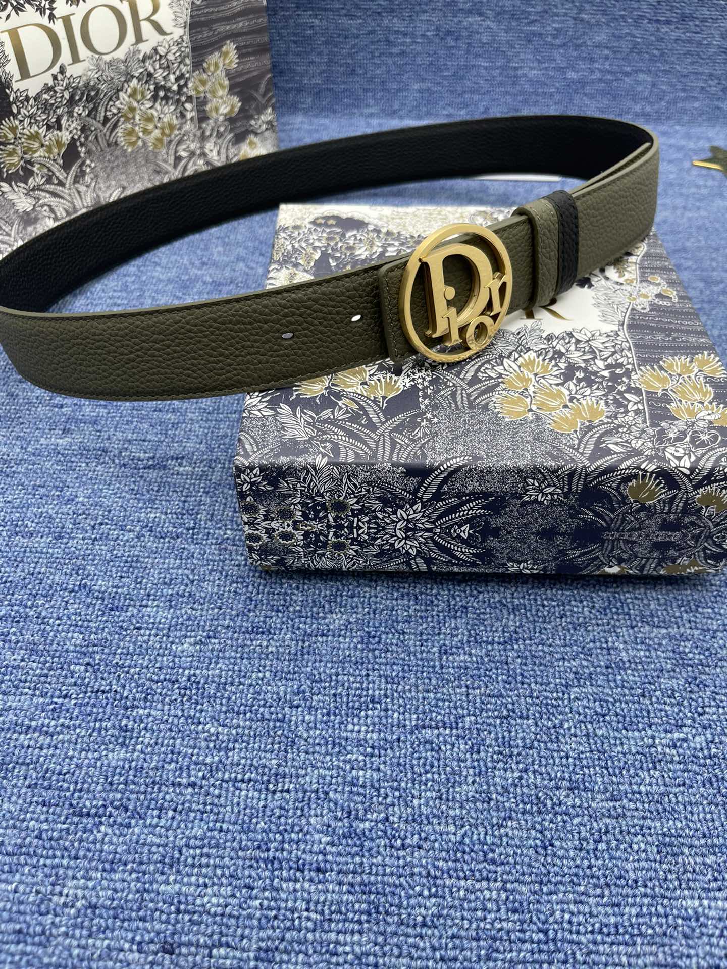 Dior Basic Belt Cow Leather Black Adjustable S-m