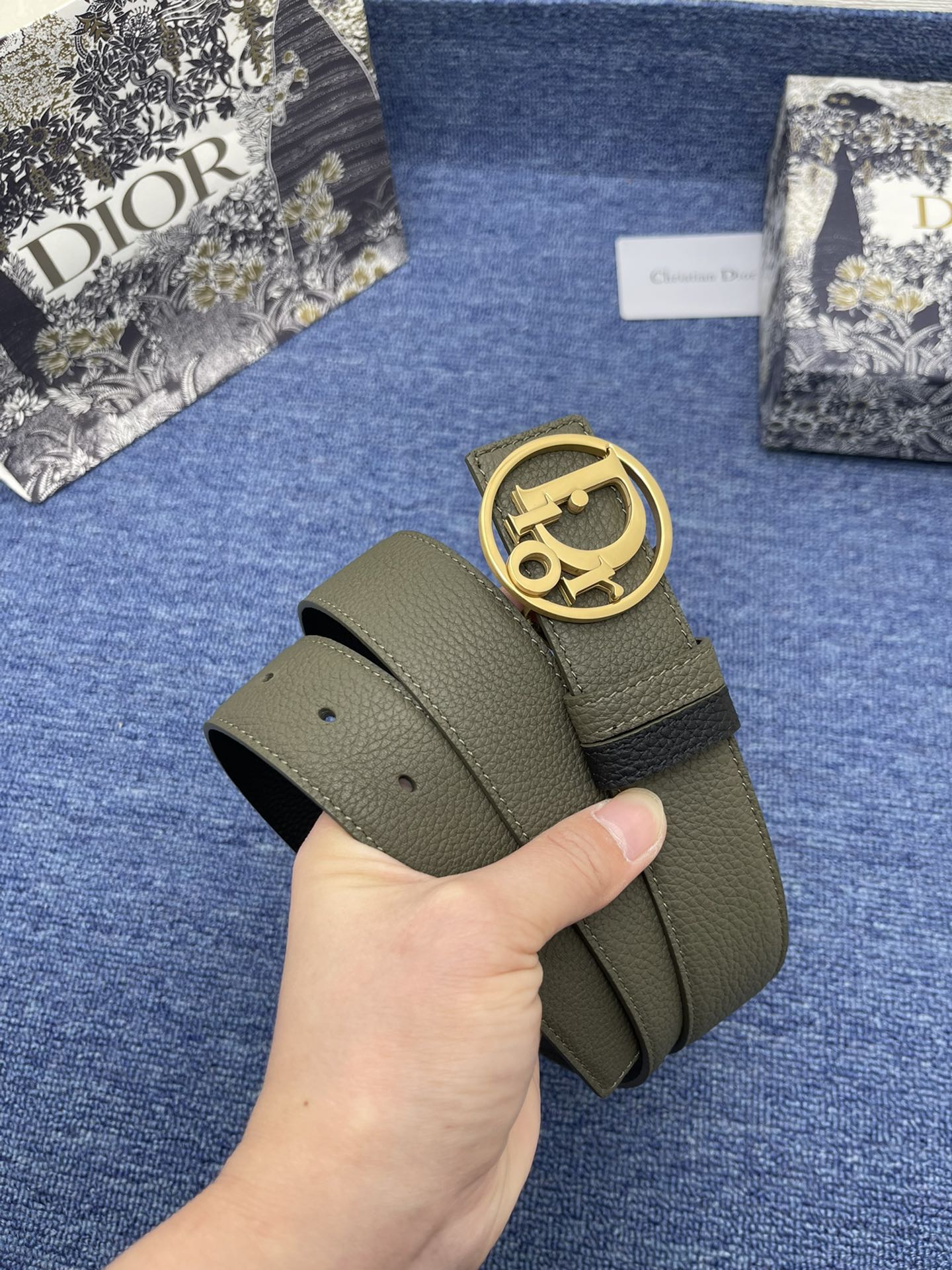 Dior Basic Belt Cow Leather Black Adjustable S-m