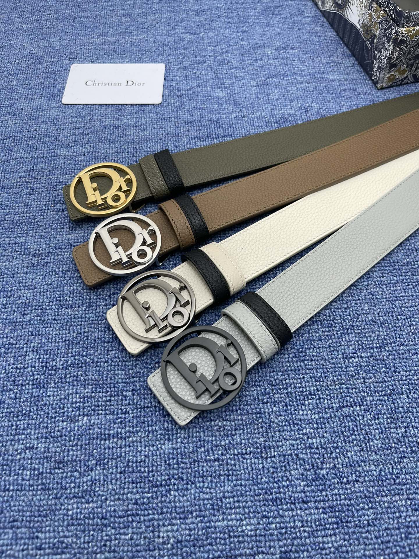 Dior Basic Belt Cow Leather Black Adjustable S-m