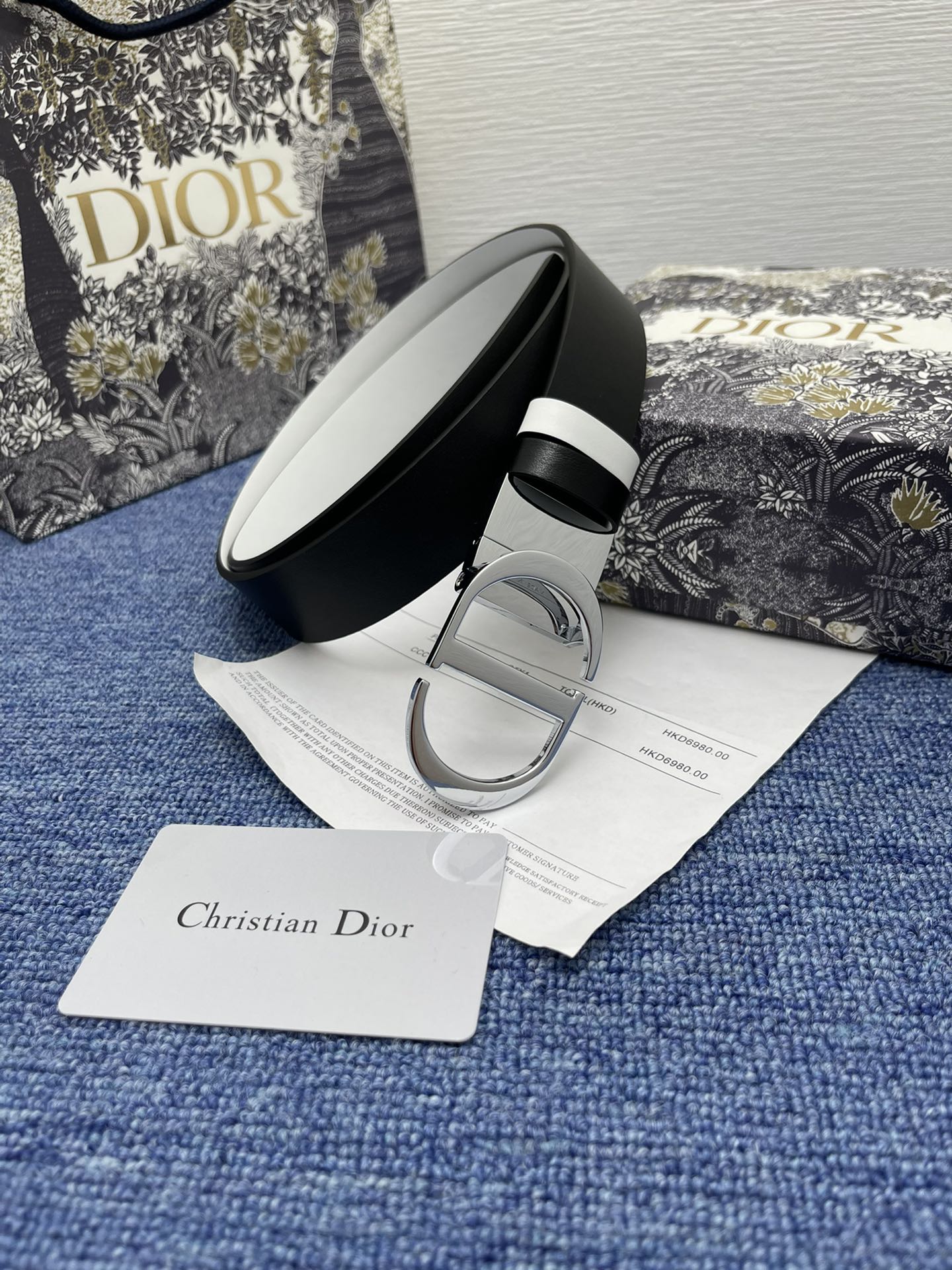 Dior Female Basic Belt Cow Leather Black Adjustable S-m
