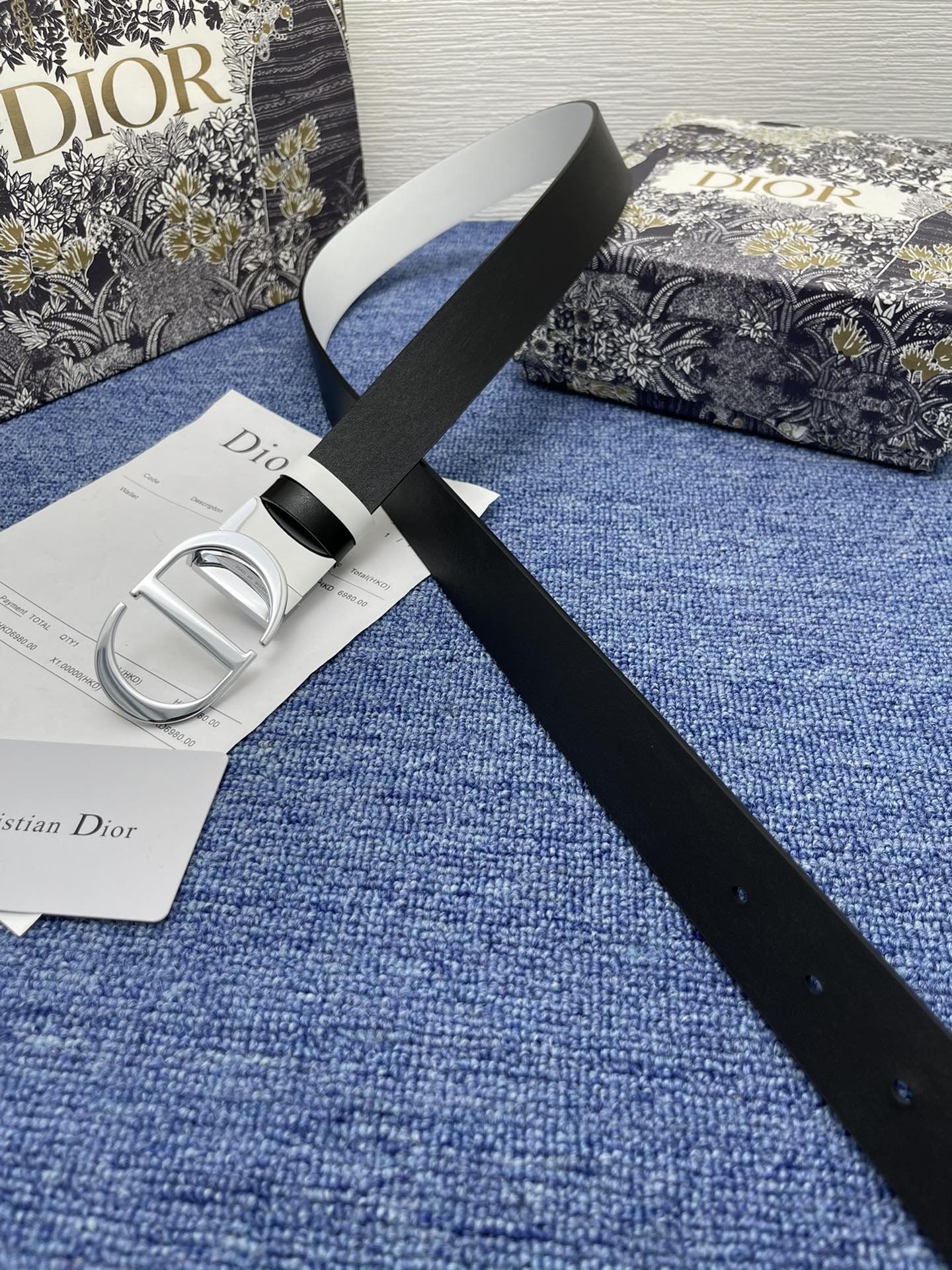 Dior Female Basic Belt Cow Leather Black Adjustable S-m