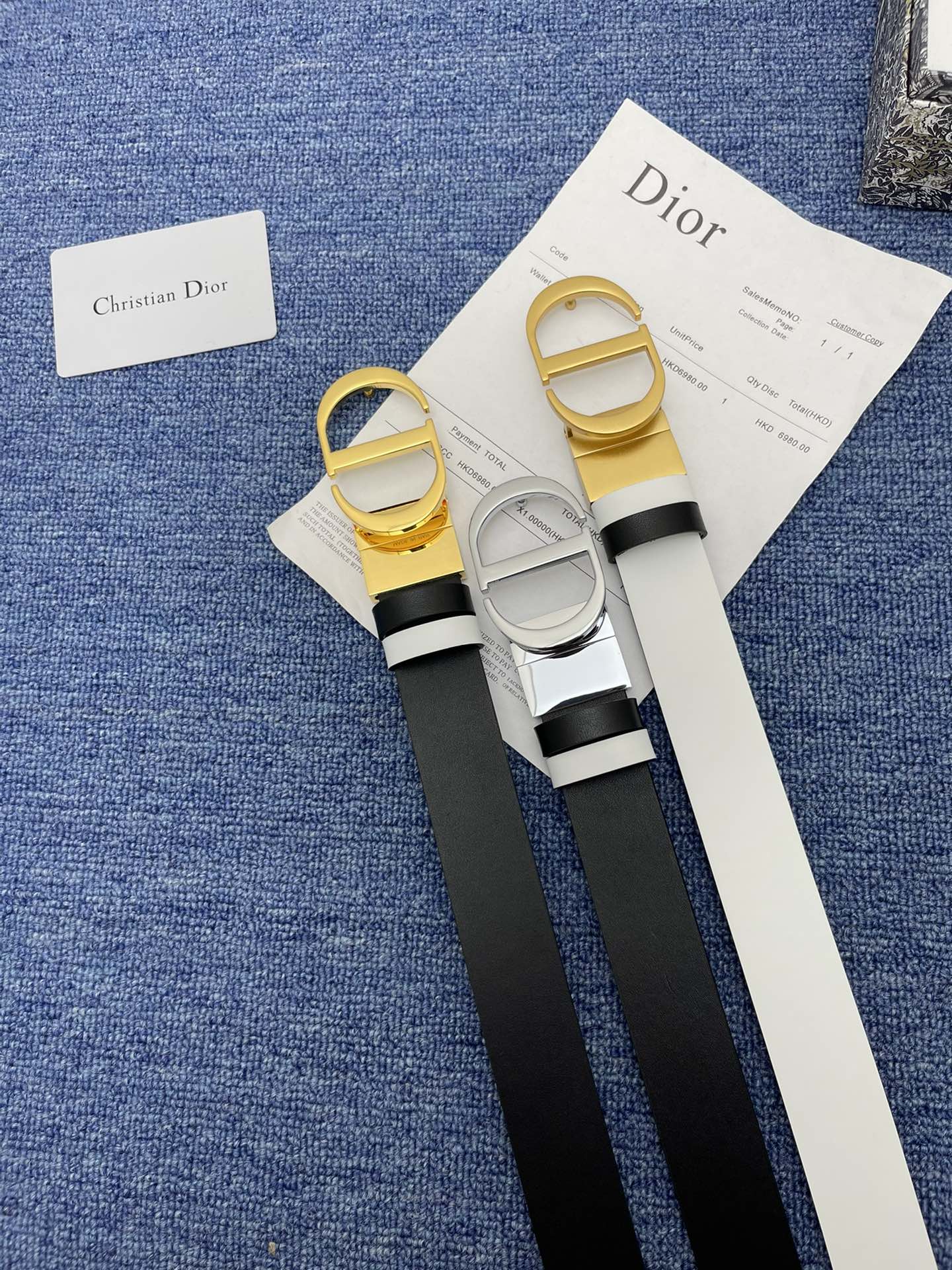 Dior Female Basic Belt Cow Leather Black Adjustable S-m