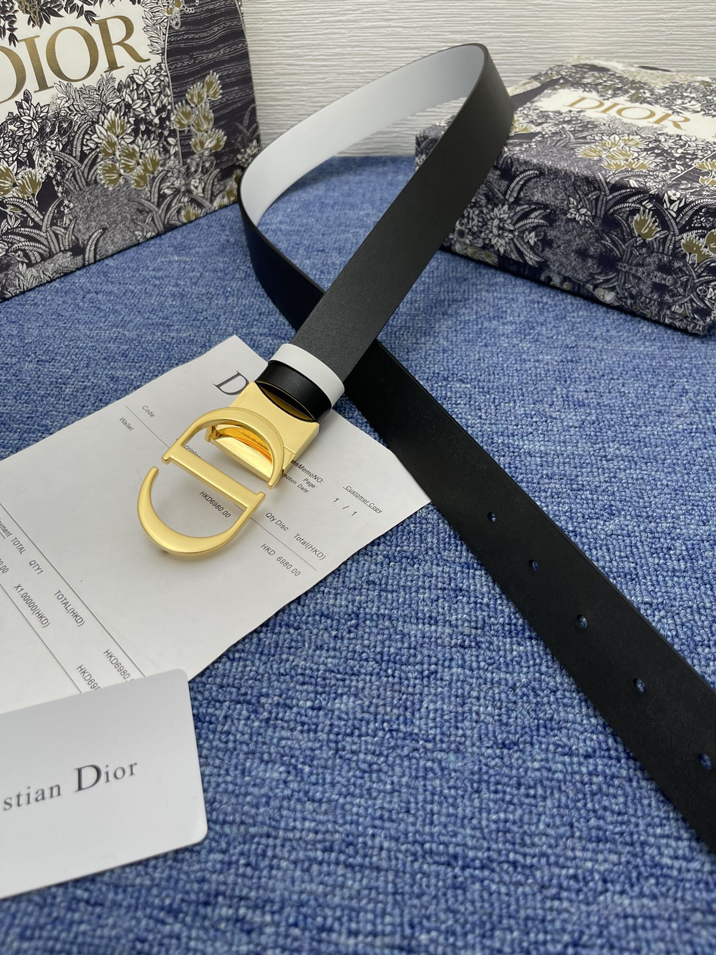 Dior Female Basic Belt Cow Leather Black Adjustable S-m