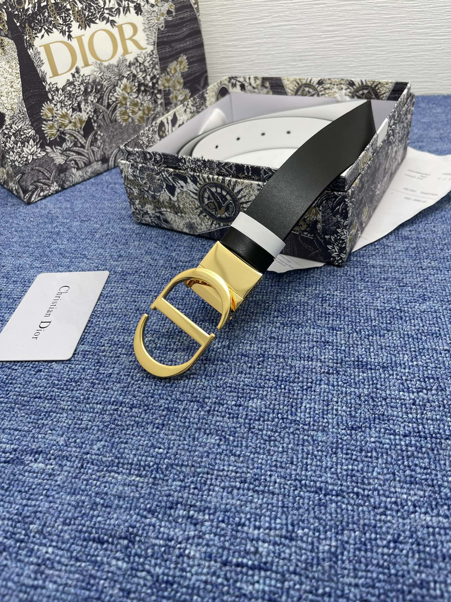 Dior Female Basic Belt Cow Leather Black Adjustable S-m