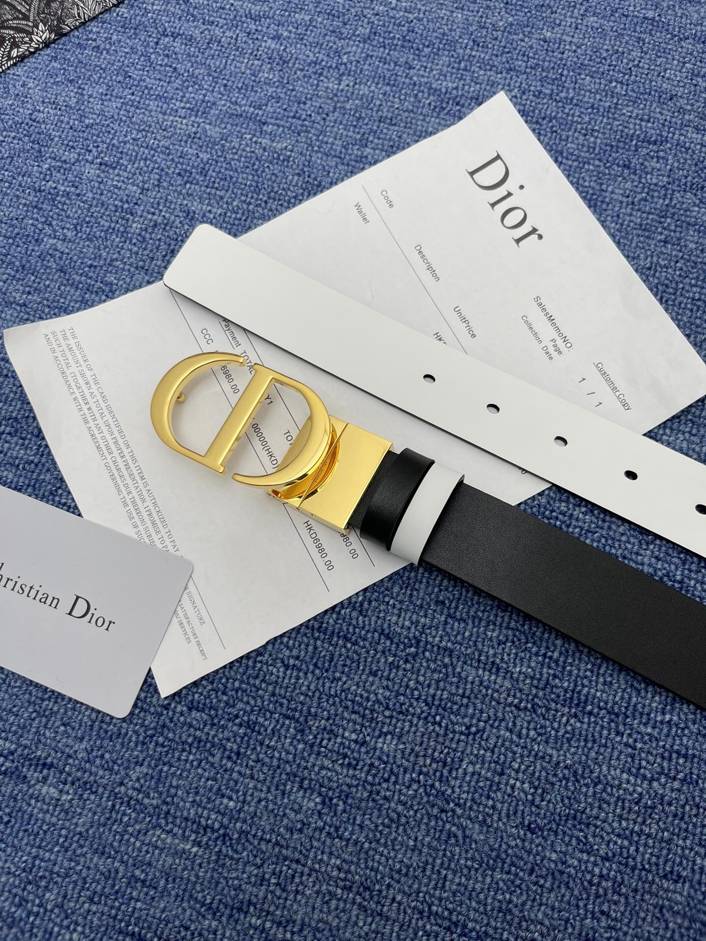 Dior Female Basic Belt Cow Leather Black Adjustable S-m