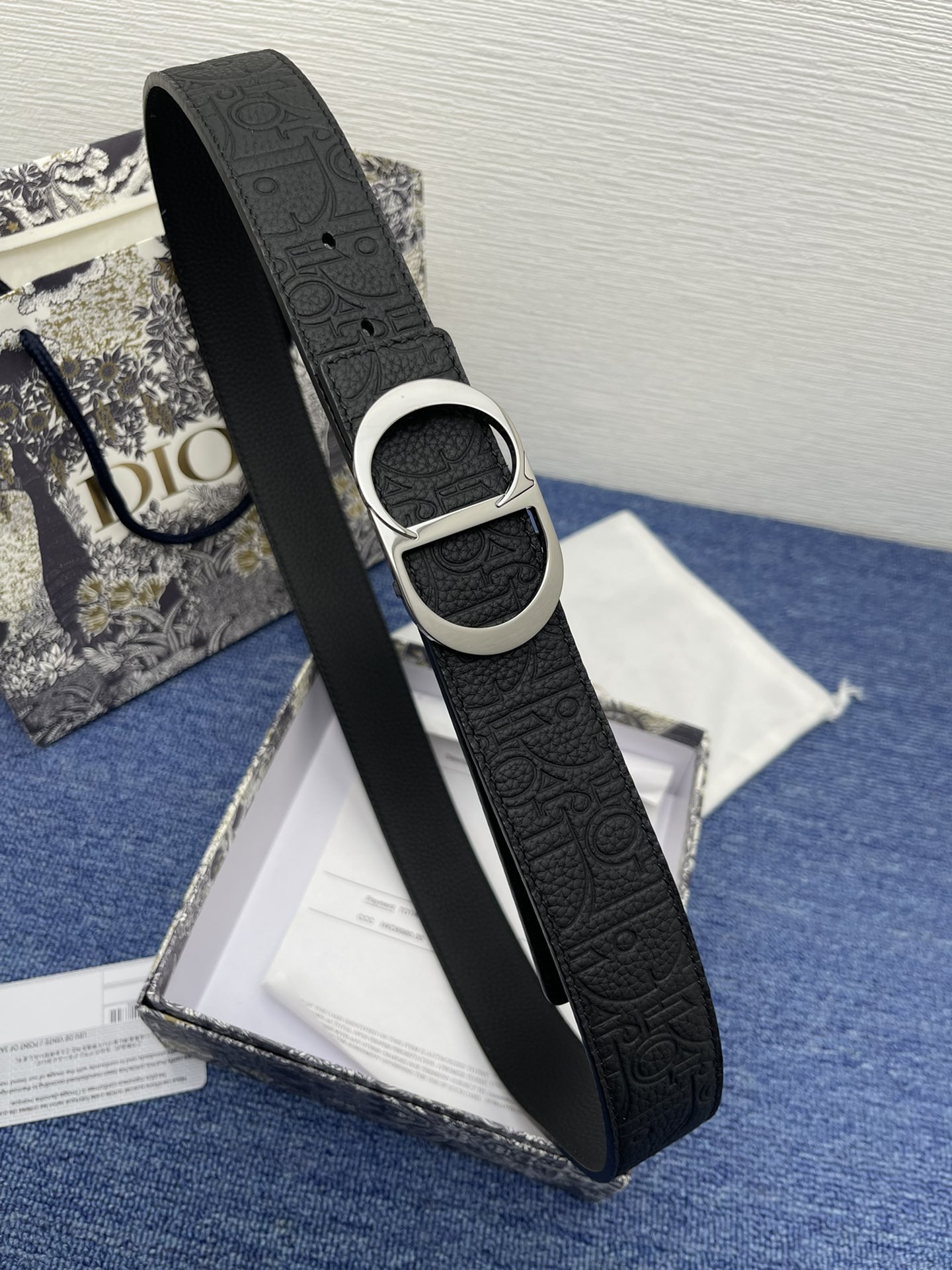 Dior Basic Belt Cow Leather Black Adjustable L