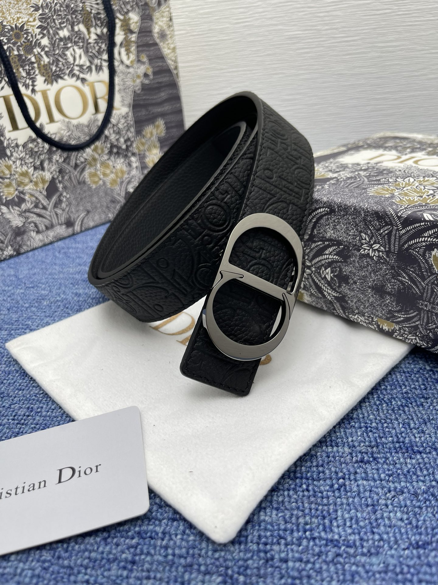 Dior Basic Belt Cow Leather Black Adjustable L