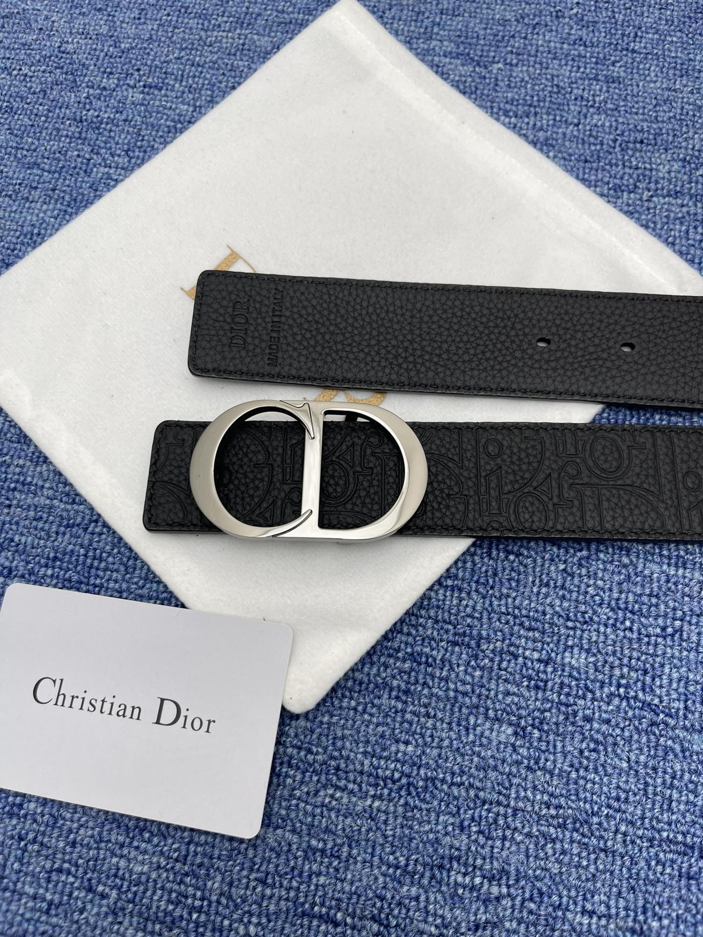 Dior Basic Belt Cow Leather Black Adjustable L