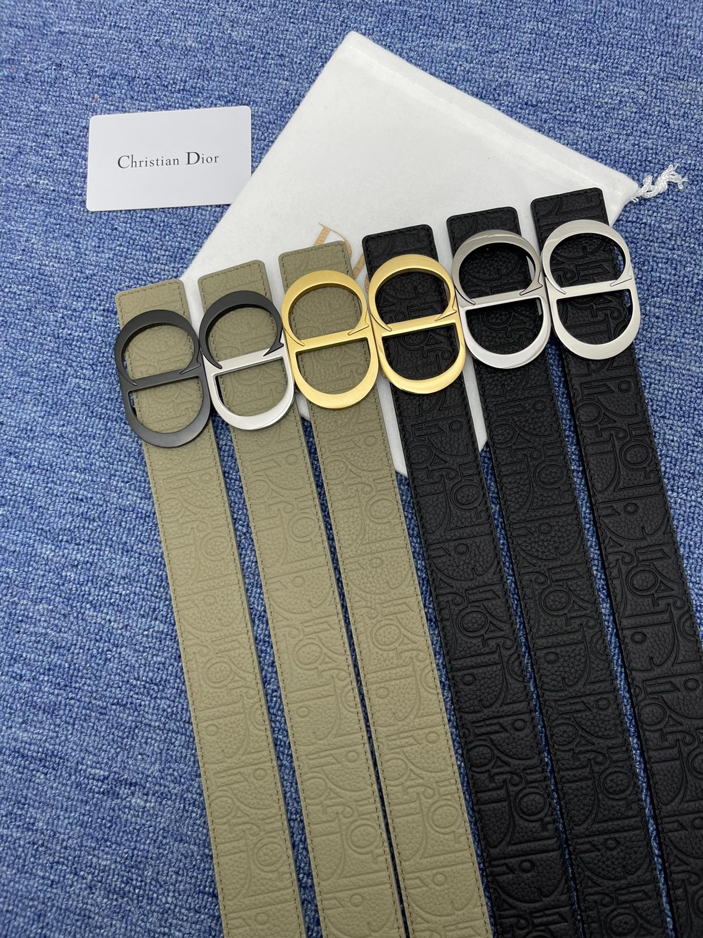 Dior Basic Belt Cow Leather Black Adjustable L