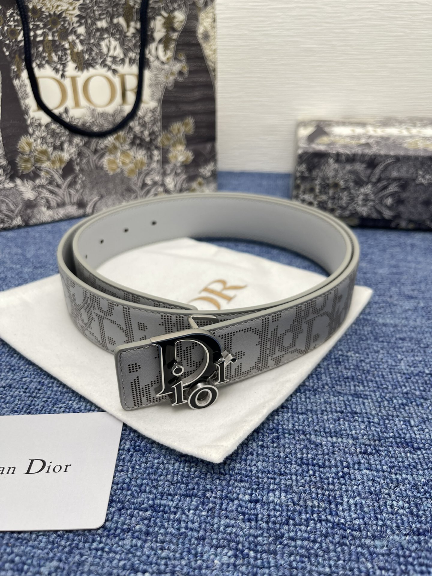 Dior Pin Buckle Belt Black Adjustable M