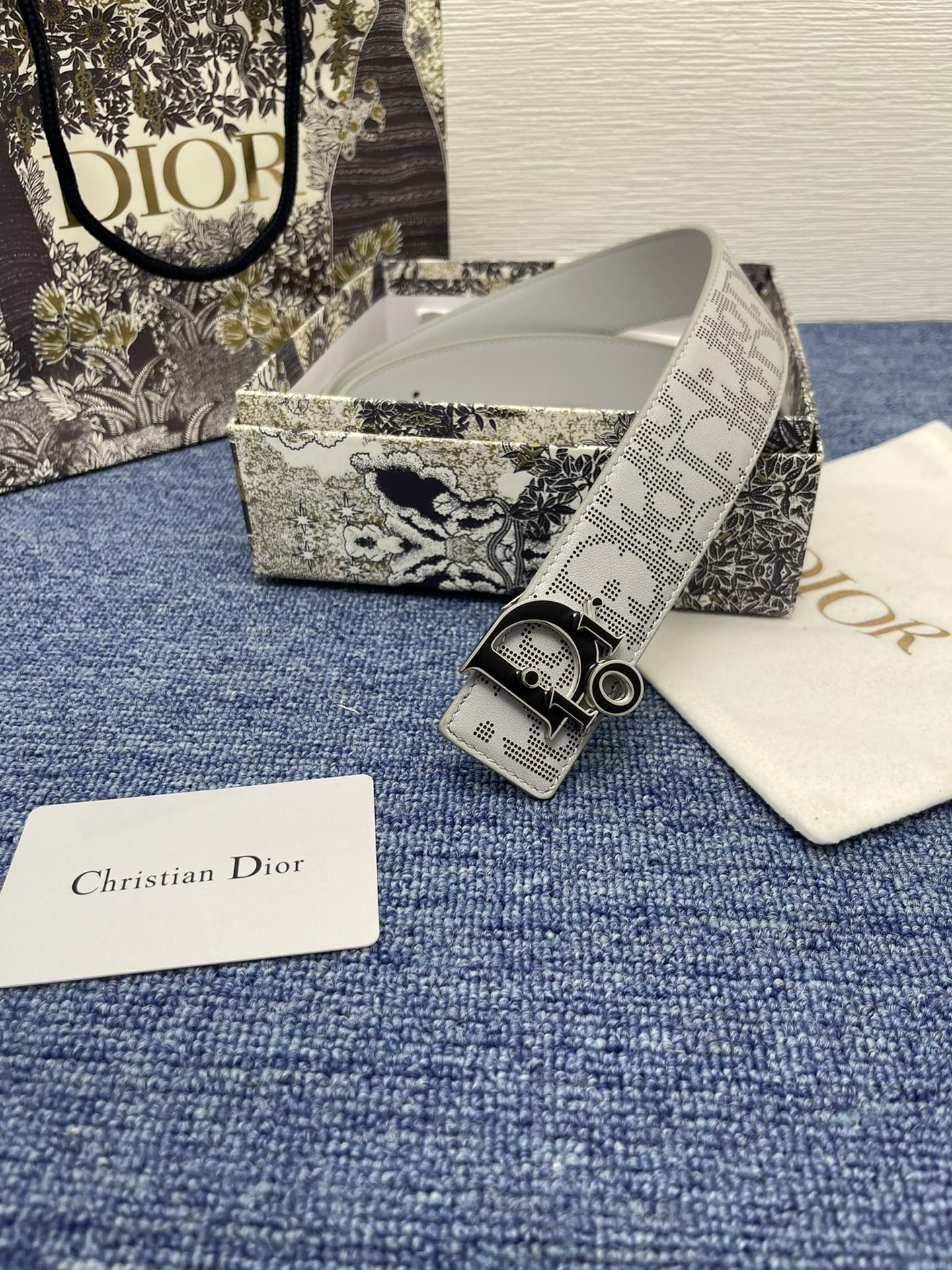 Dior Pin Buckle Belt Black Adjustable M