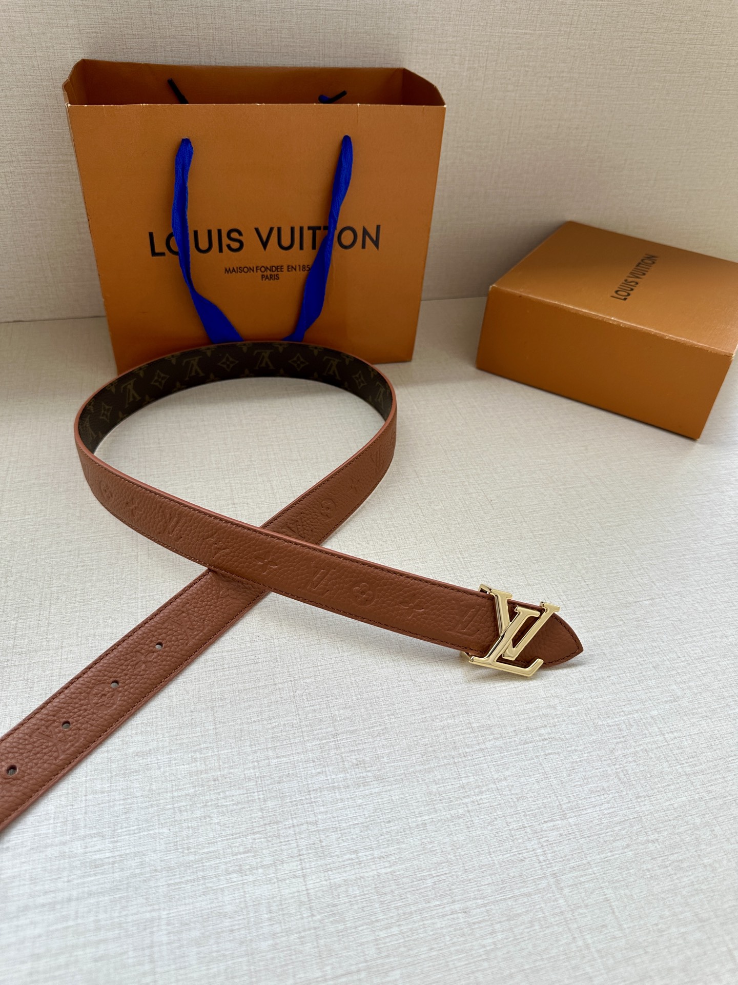Louis Vuitton Female Basic Belt Cow Leather M-l