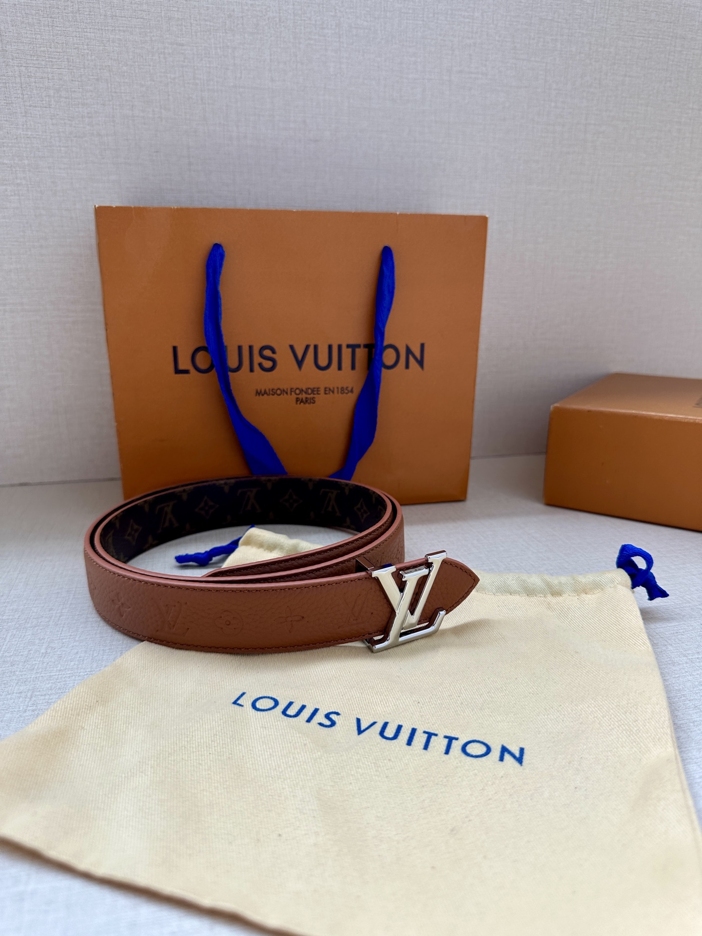 Louis Vuitton Female Basic Belt Cow Leather M-l