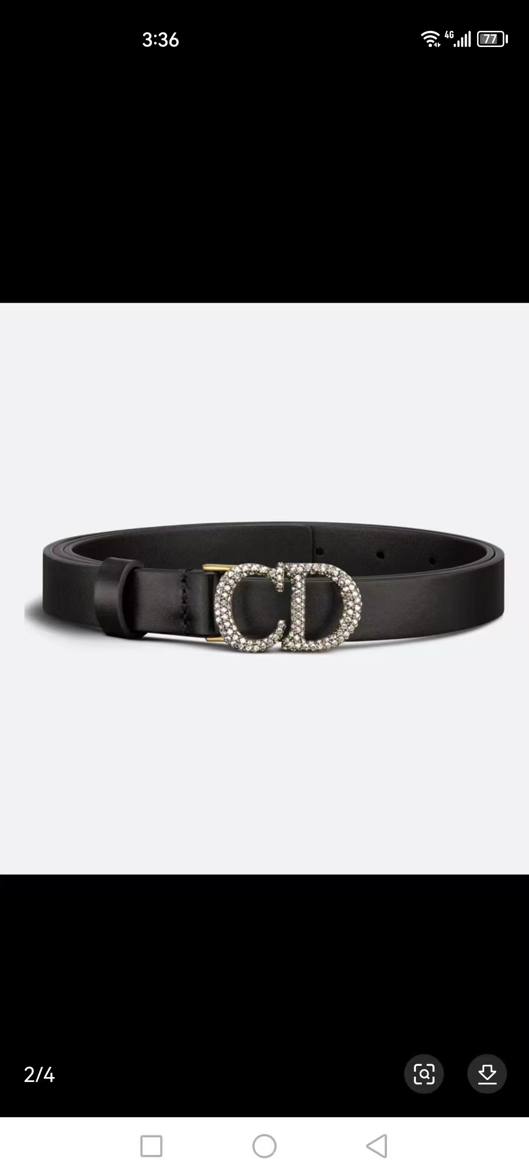 Dior Female Basic Belt Cow Leather Black M