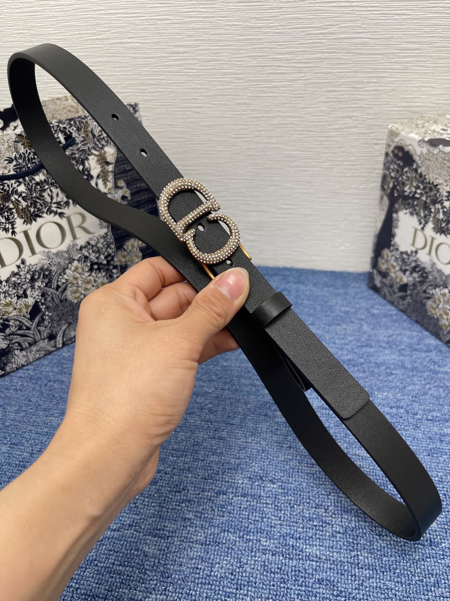 Dior Female Basic Belt Cow Leather Black M