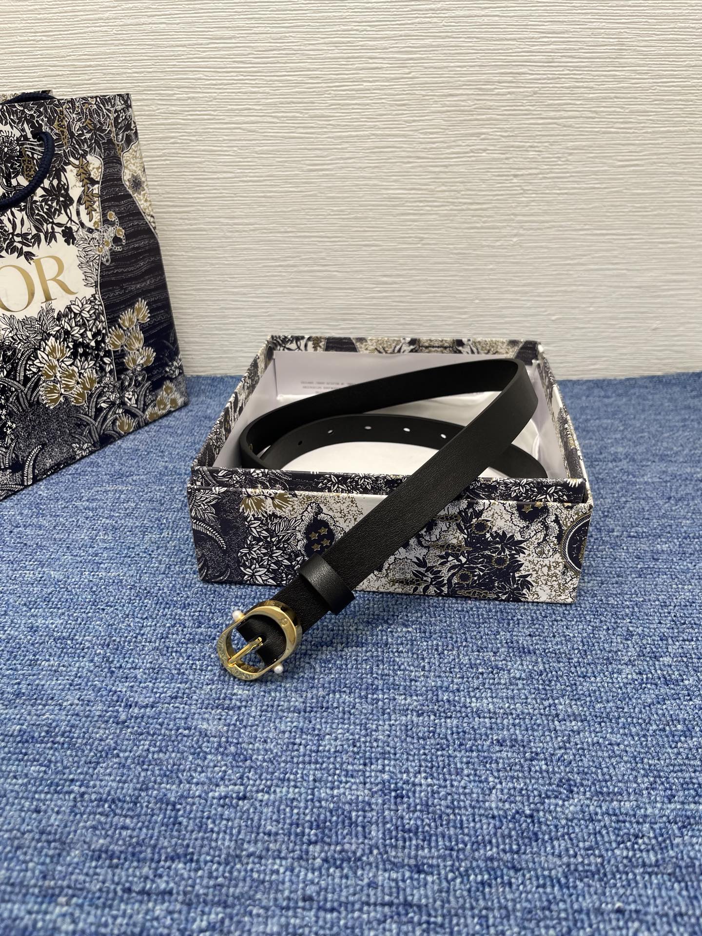 Dior Female Basic Belt Cow Leather Black S-m