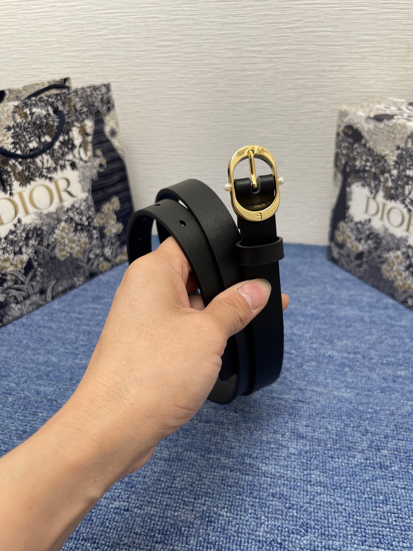 Dior Female Basic Belt Cow Leather Black S-m