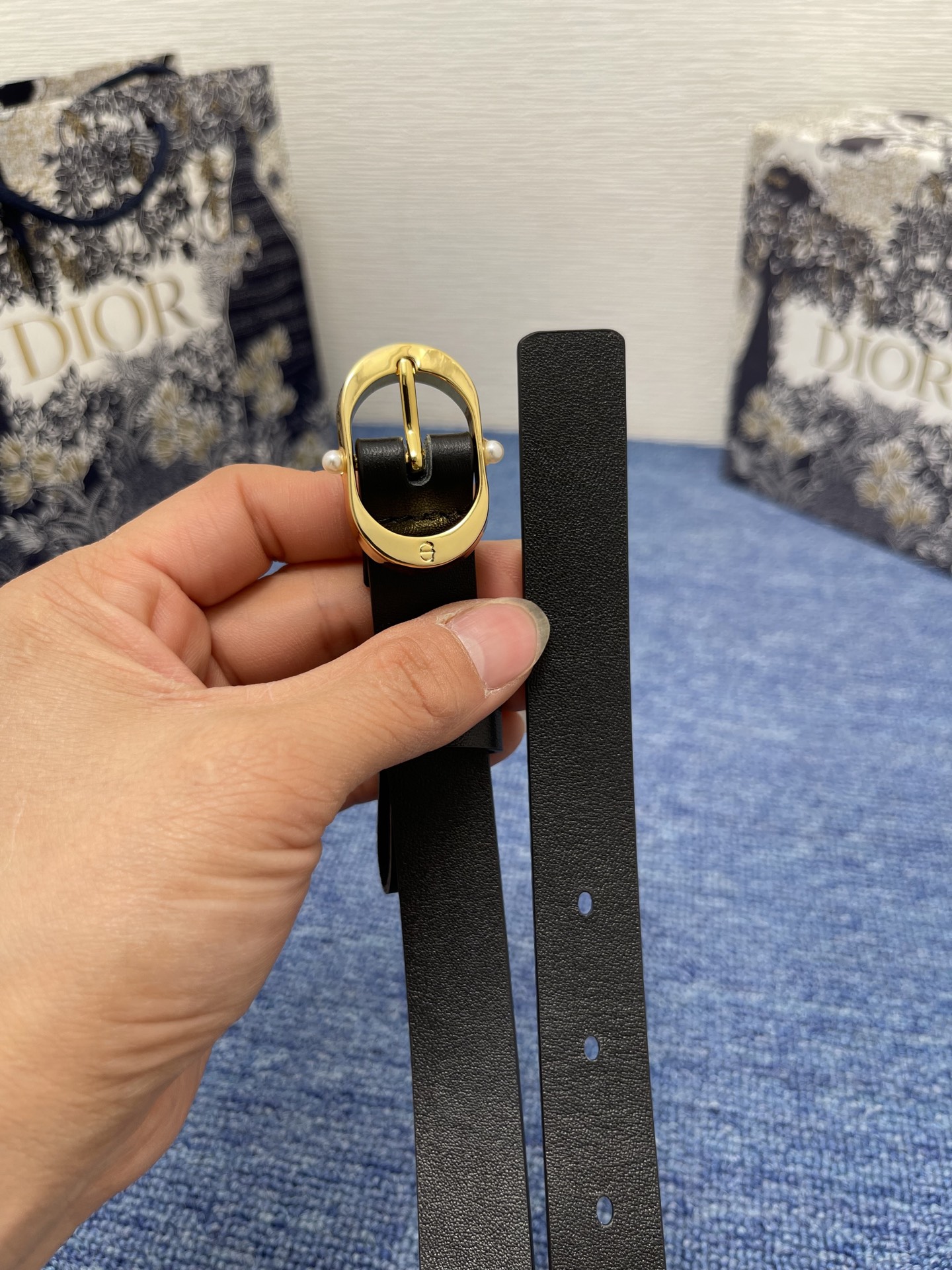 Dior Female Basic Belt Cow Leather Black S-m