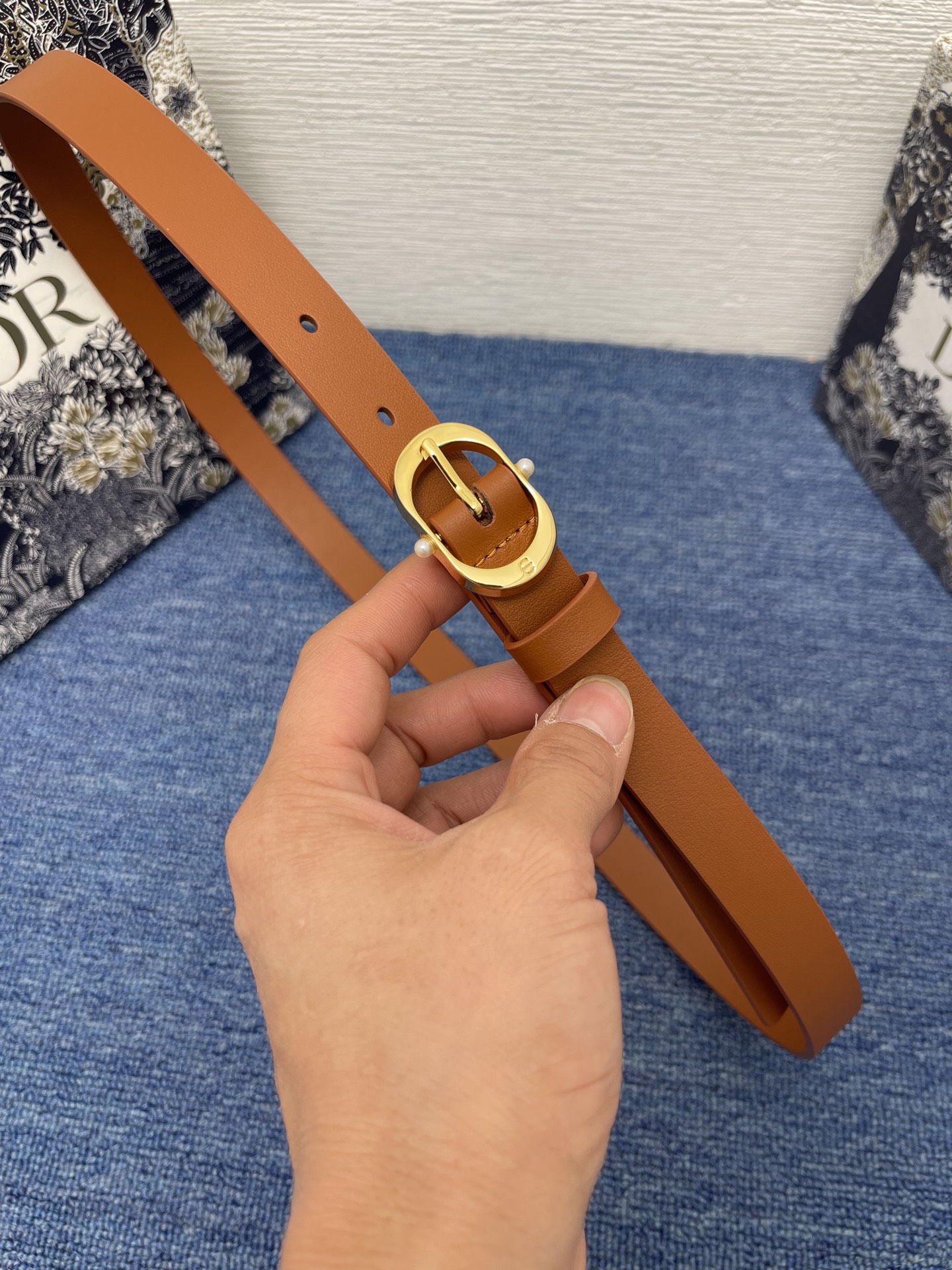 Dior Female Basic Belt Cow Leather Black S-m