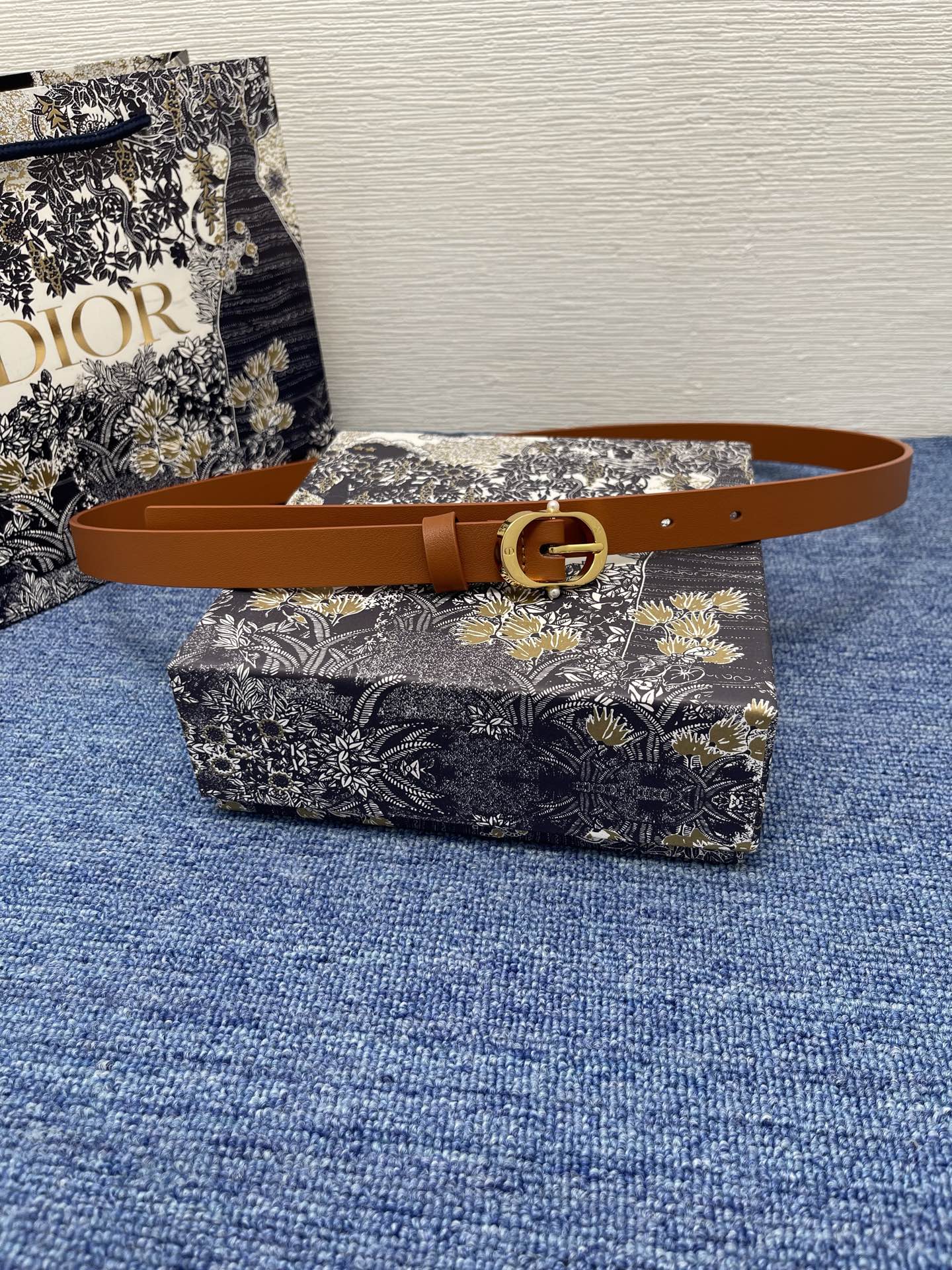 Dior Female Basic Belt Cow Leather Black S-m