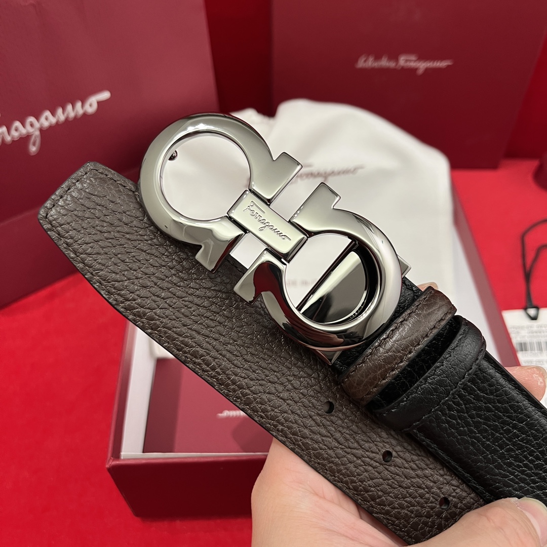 Salvatore Ferragamo Male Basic Belt Cow Leather Adjustable M