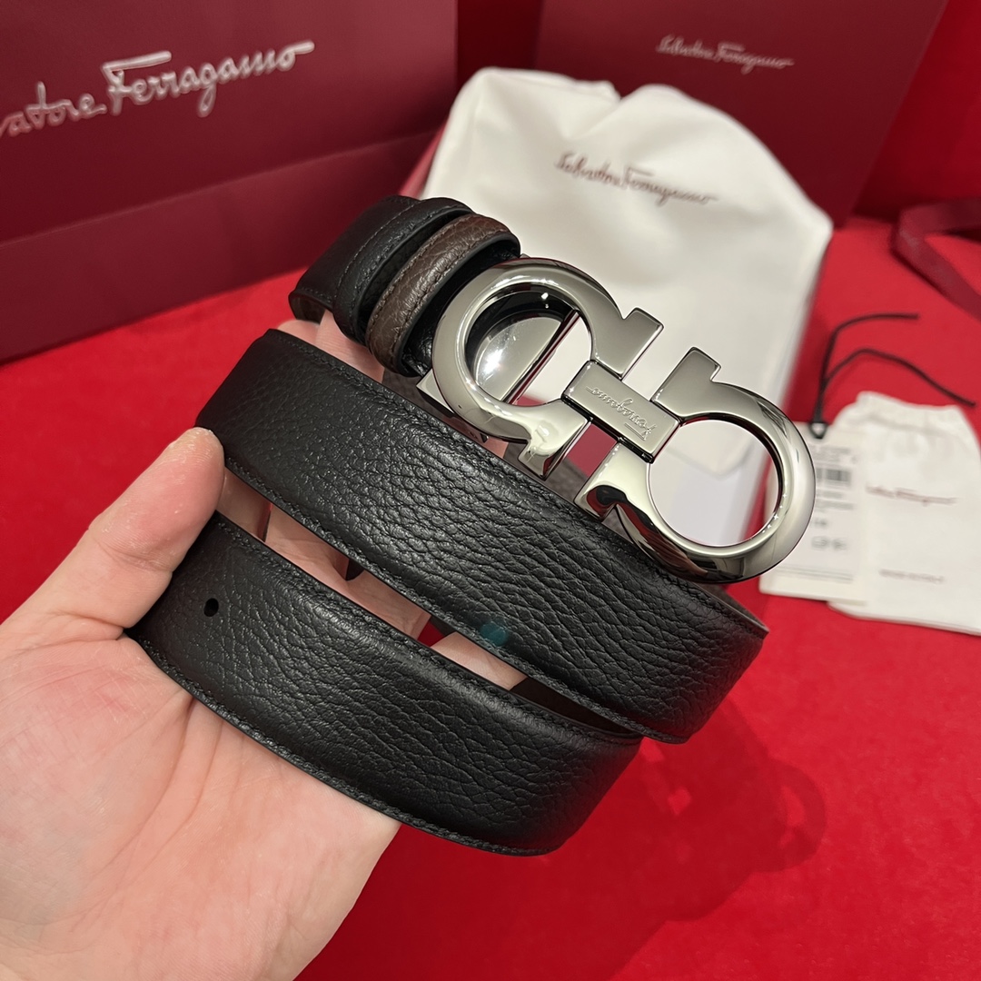 Salvatore Ferragamo Male Basic Belt Cow Leather Adjustable M