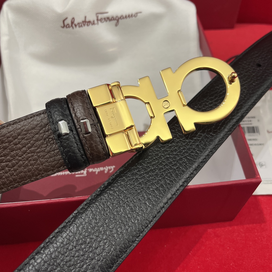 Salvatore Ferragamo Male Basic Belt Cow Leather Adjustable M