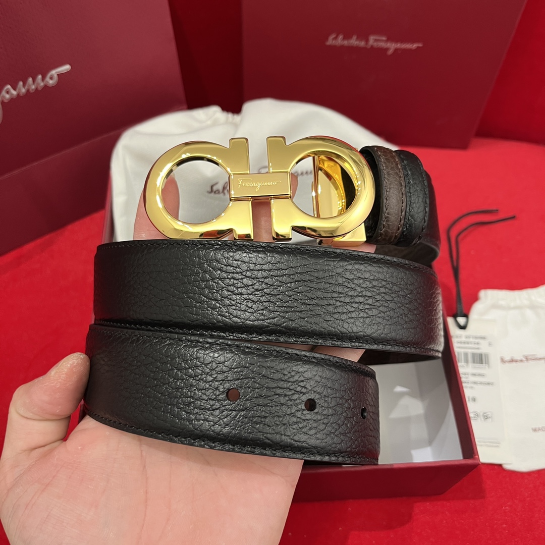 Salvatore Ferragamo Male Basic Belt Cow Leather Adjustable M