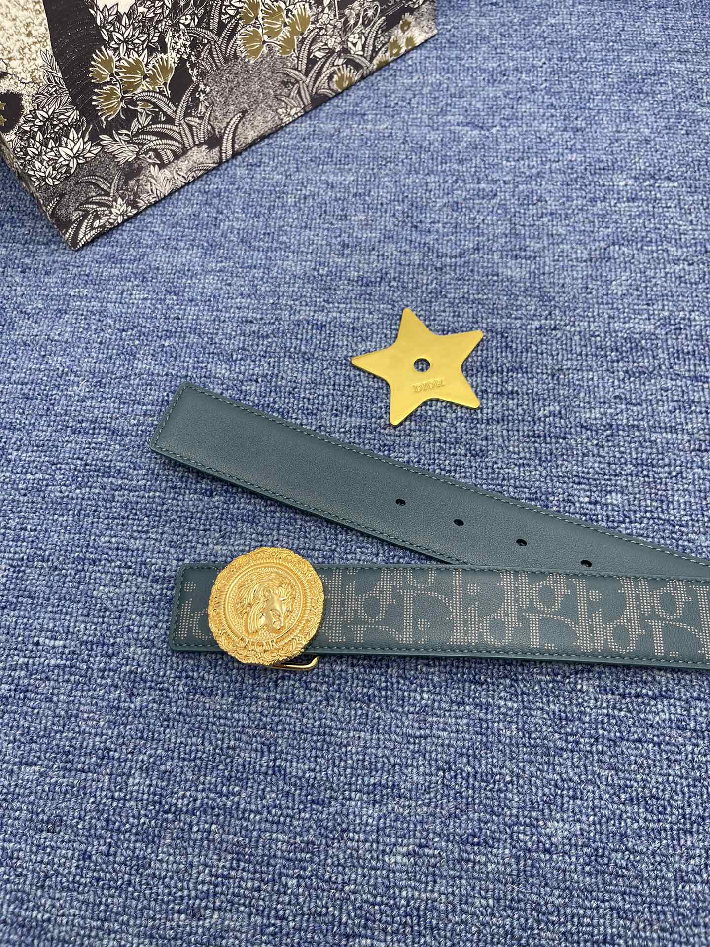 Dior Male Basic Belt Cow Leather Black Adjustable S-m