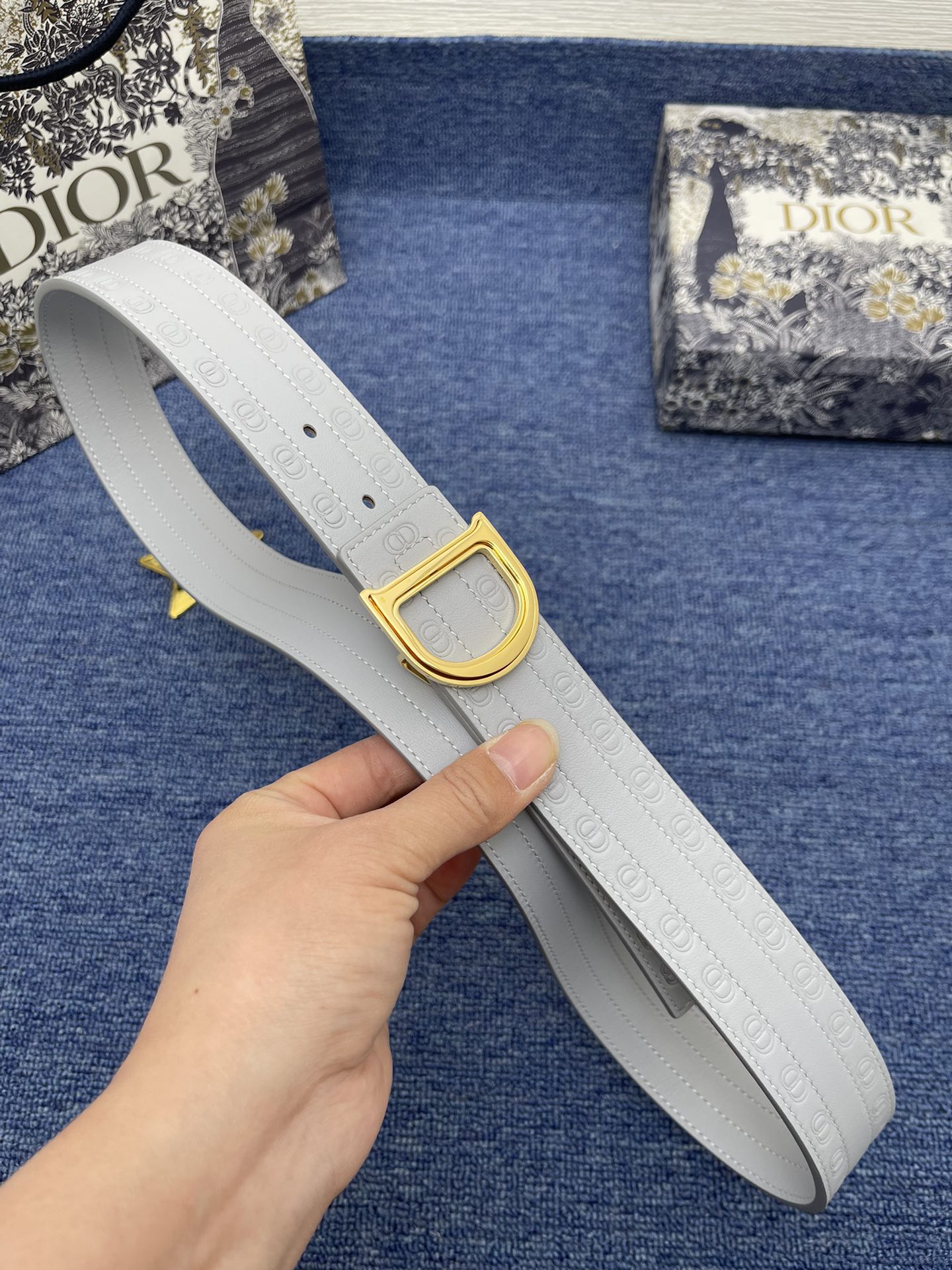 Dior Male Basic Belt Cow Leather Black Adjustable S-m