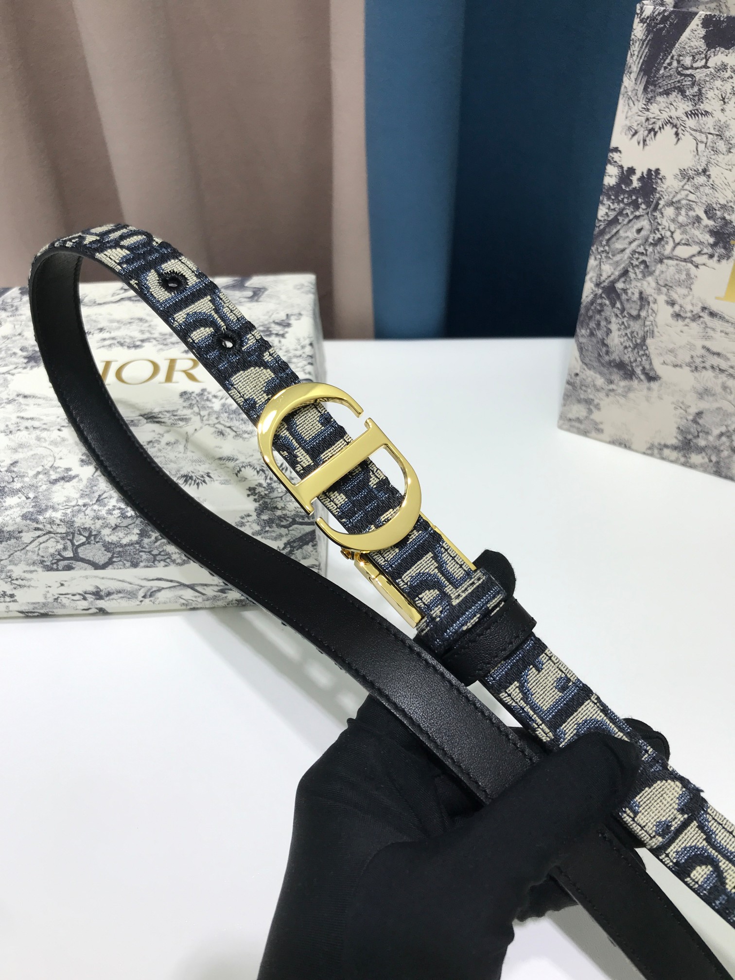 Dior Female Basic Belt Cow Leather Gold S-m-l